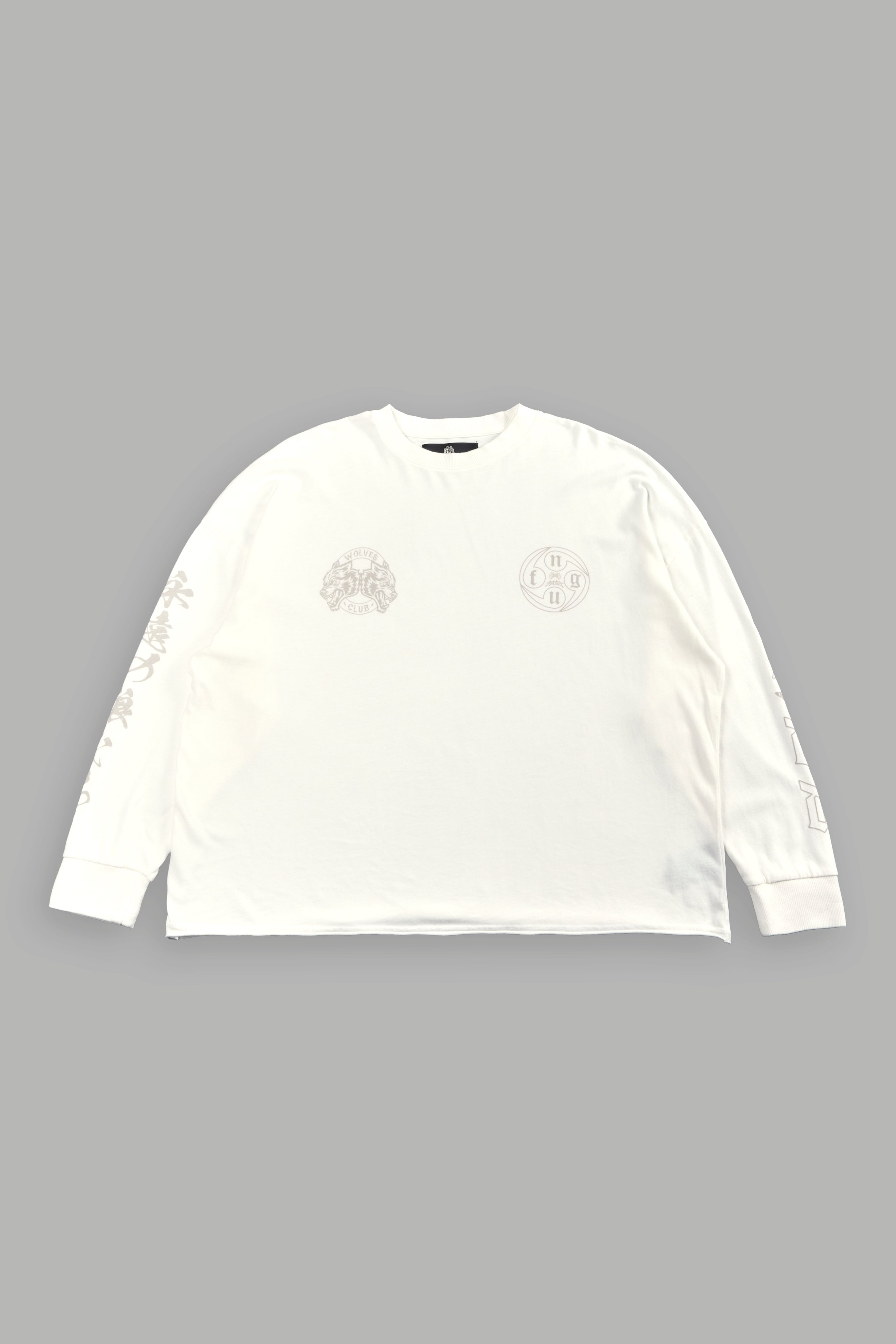 Kazoku Okami Premium Box Cut Ls Tee in Cream