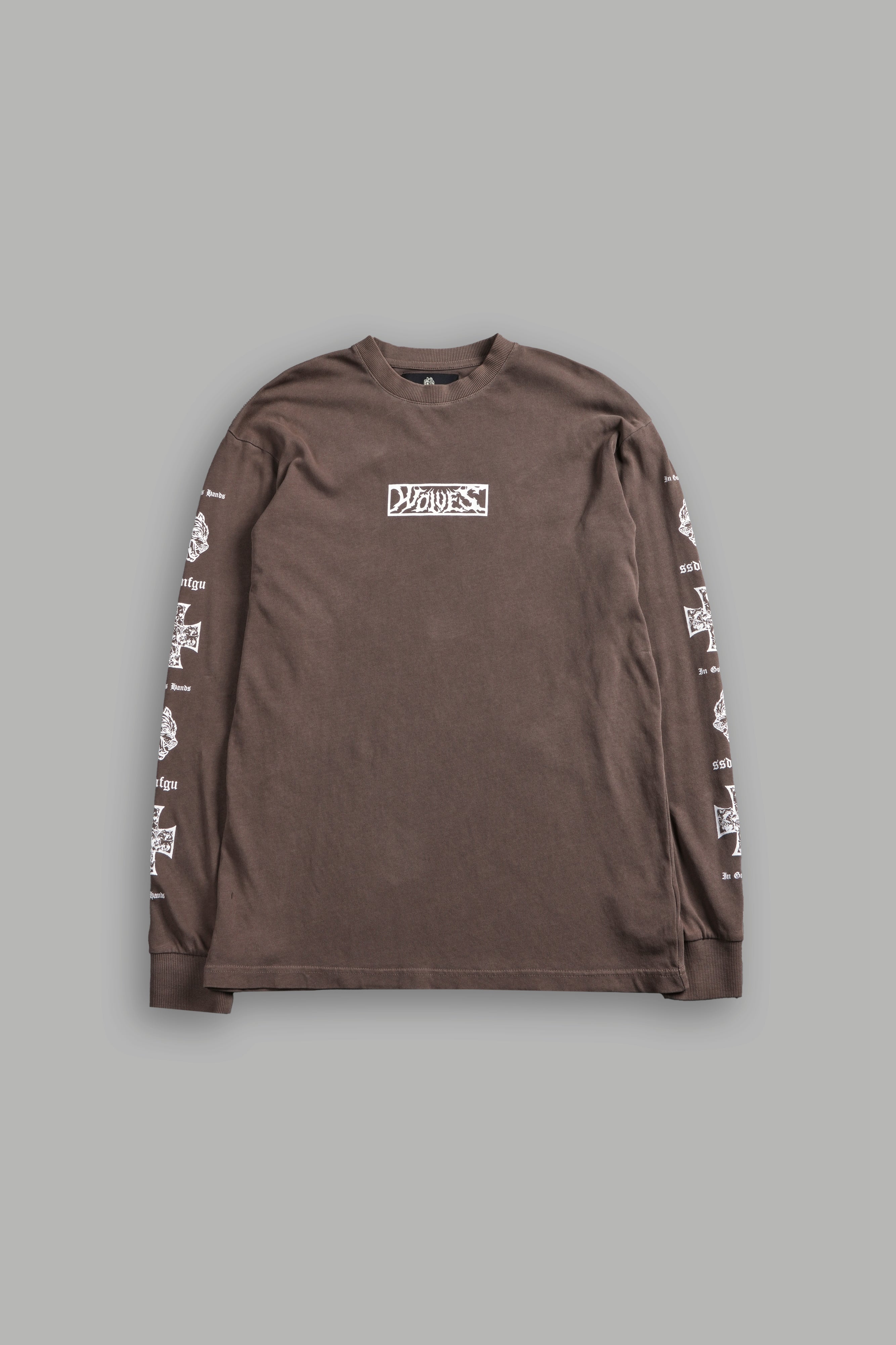 Iron Wolf Pack "Premium" L/S Tee in Mojave Brown