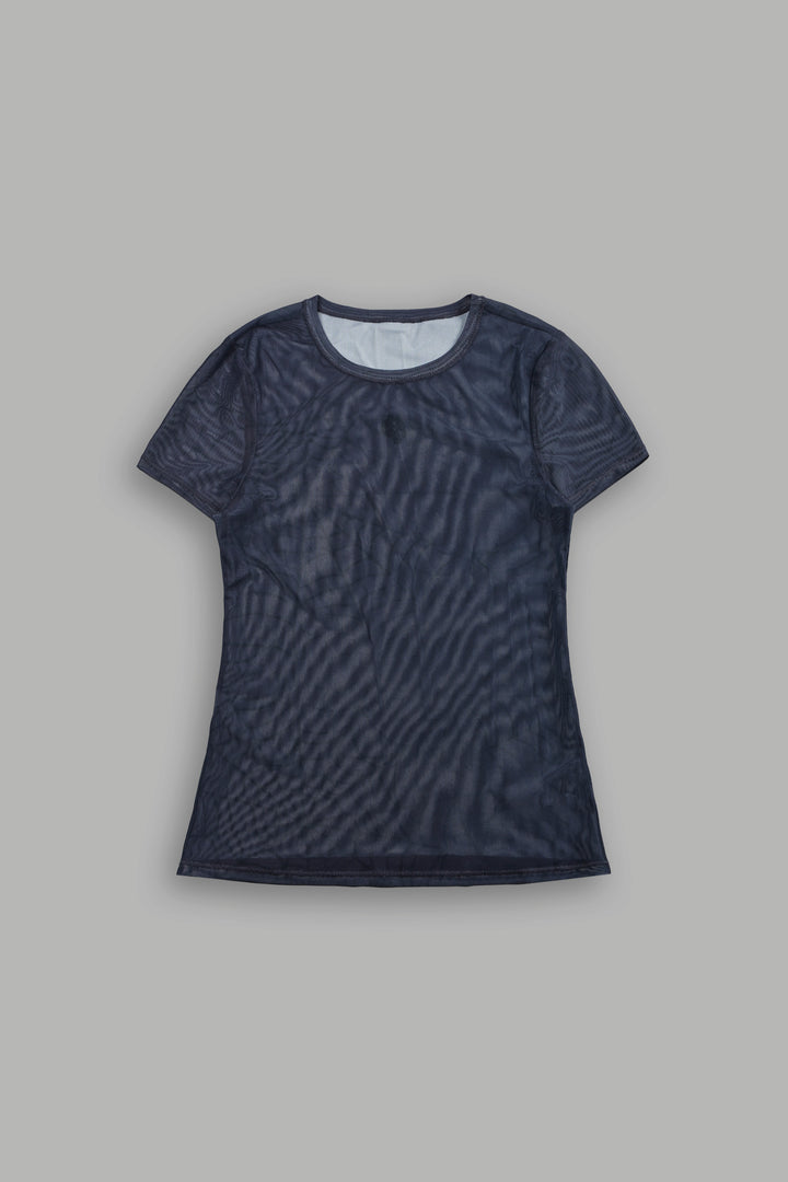 Nocturne Web Leah Mesh Ss Tee in Black