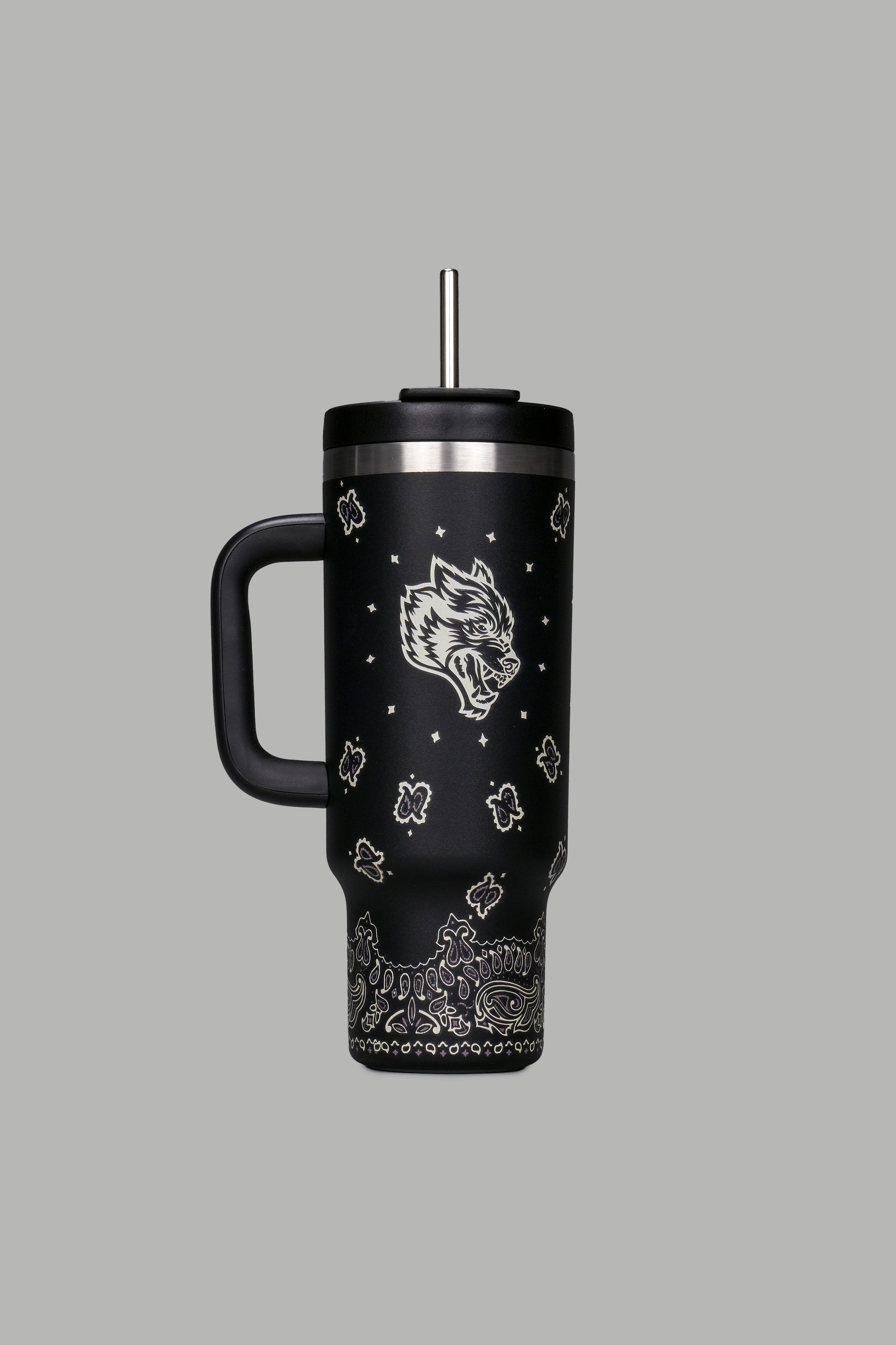ダルクスポーツ　タンブラー　darcsport Western Wolf Travel Tumbler in Black – DarcSport