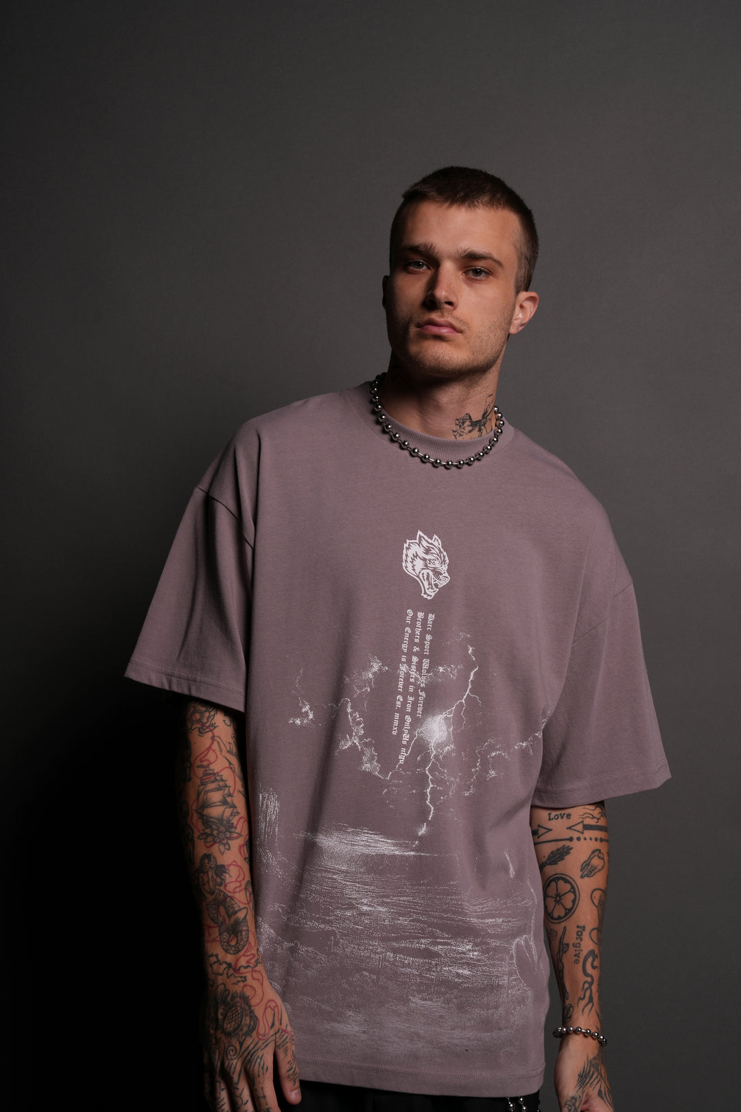 Our Journey "Premium" Oversized Tee in Pale Gray