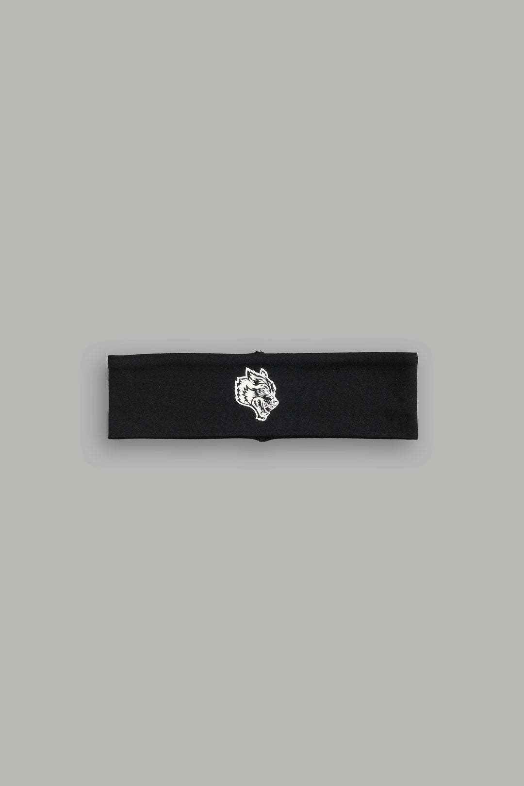 Wolf Head Wide Headband in Black