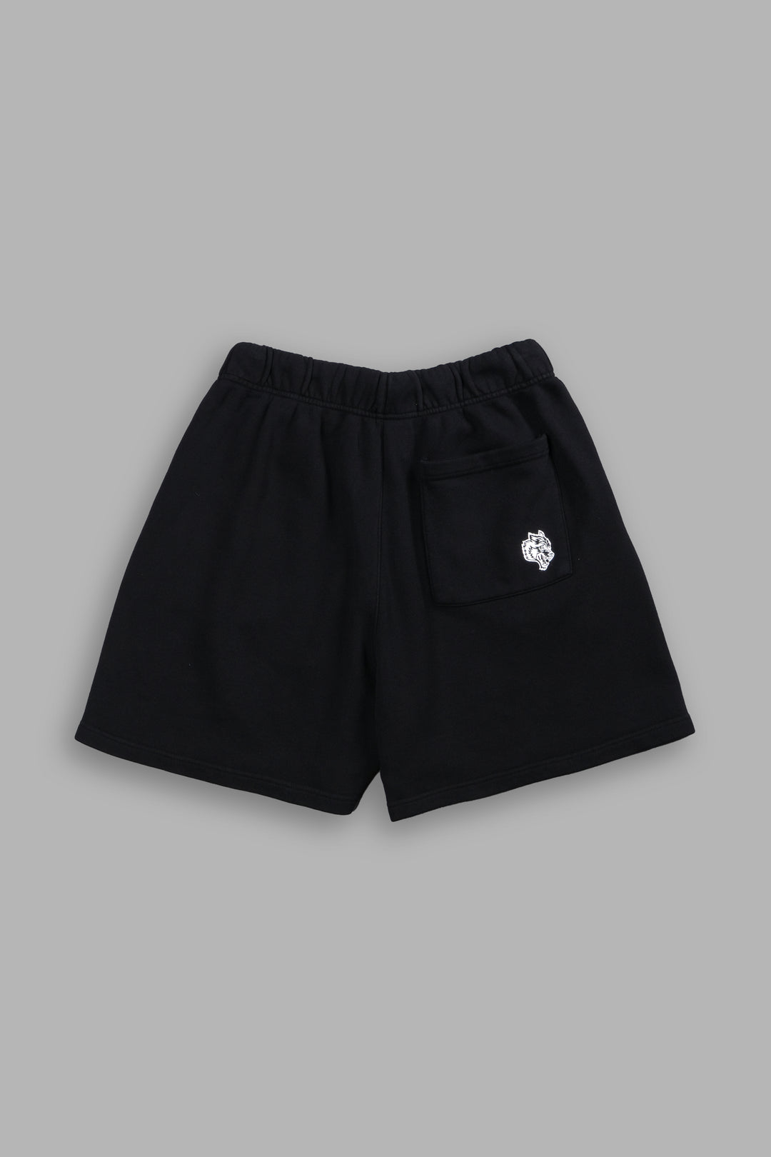 Okami Wolf Oversized Post Lounge Sweat Shorts in Black