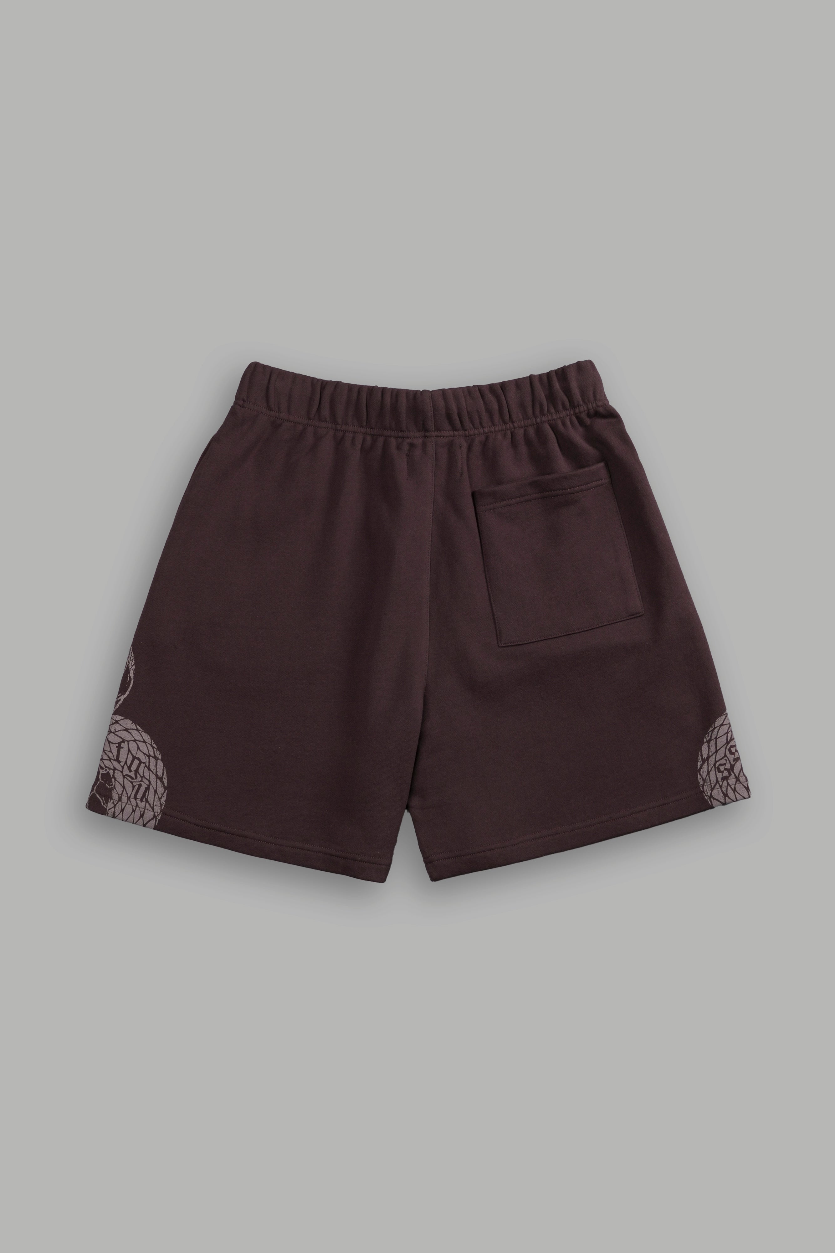 Renewal Oversized Post Lounge Sweat Shorts in Darc Garnet