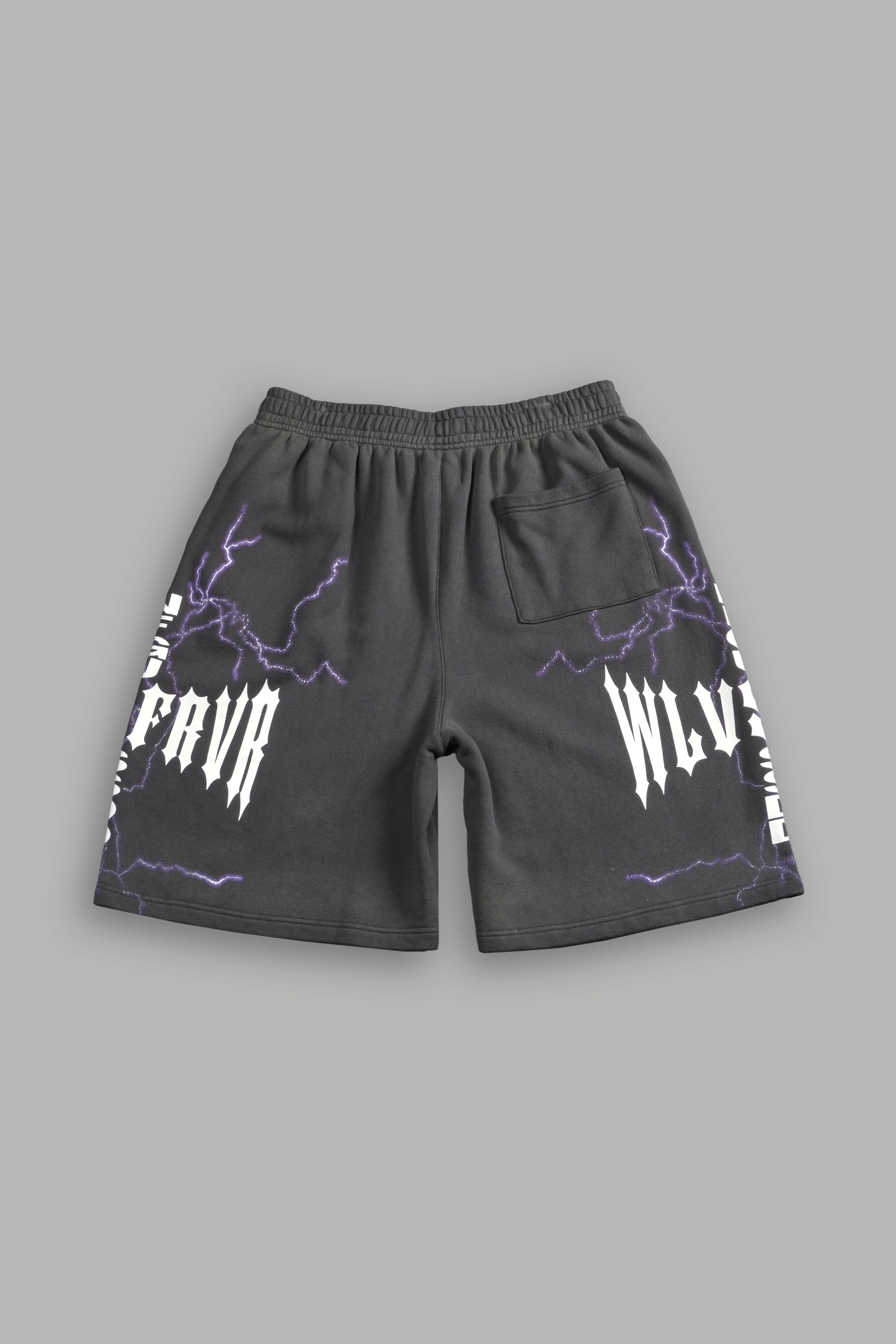 Iron Code Oversized Osiris Sweat Shorts in Wolf Gray Drift Wash