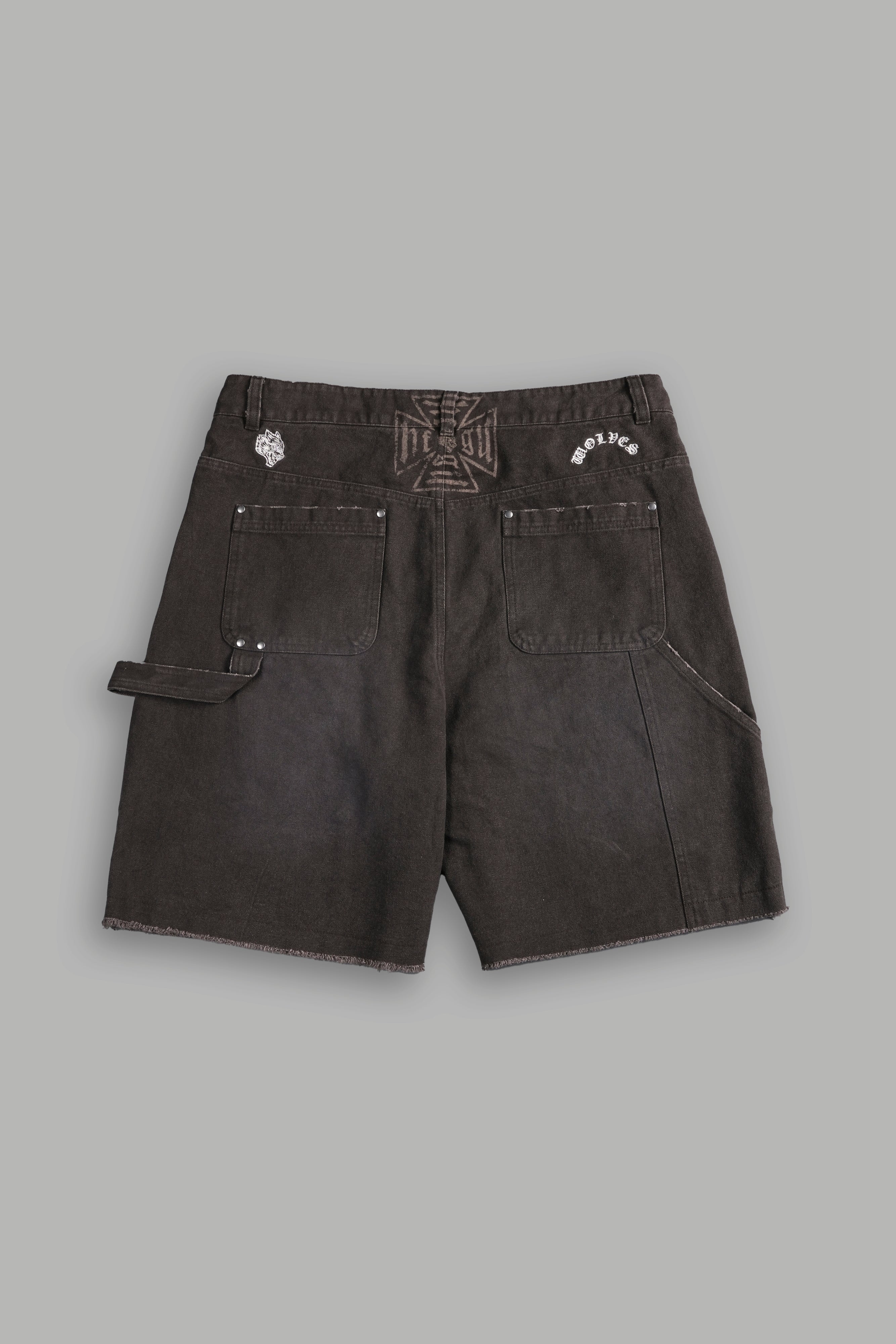 Core Chopper Raw Hem Hoffa Shorts in Darc Brown