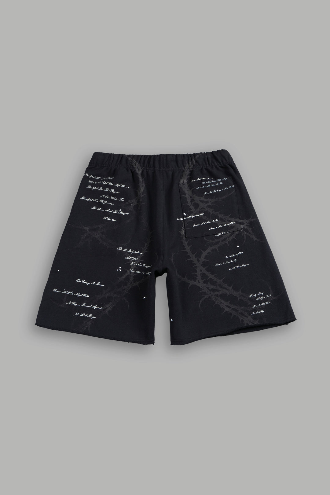 Thorns Frvr Grunge Oversized Raw Hem Post Lounge Sweat Shorts In Black