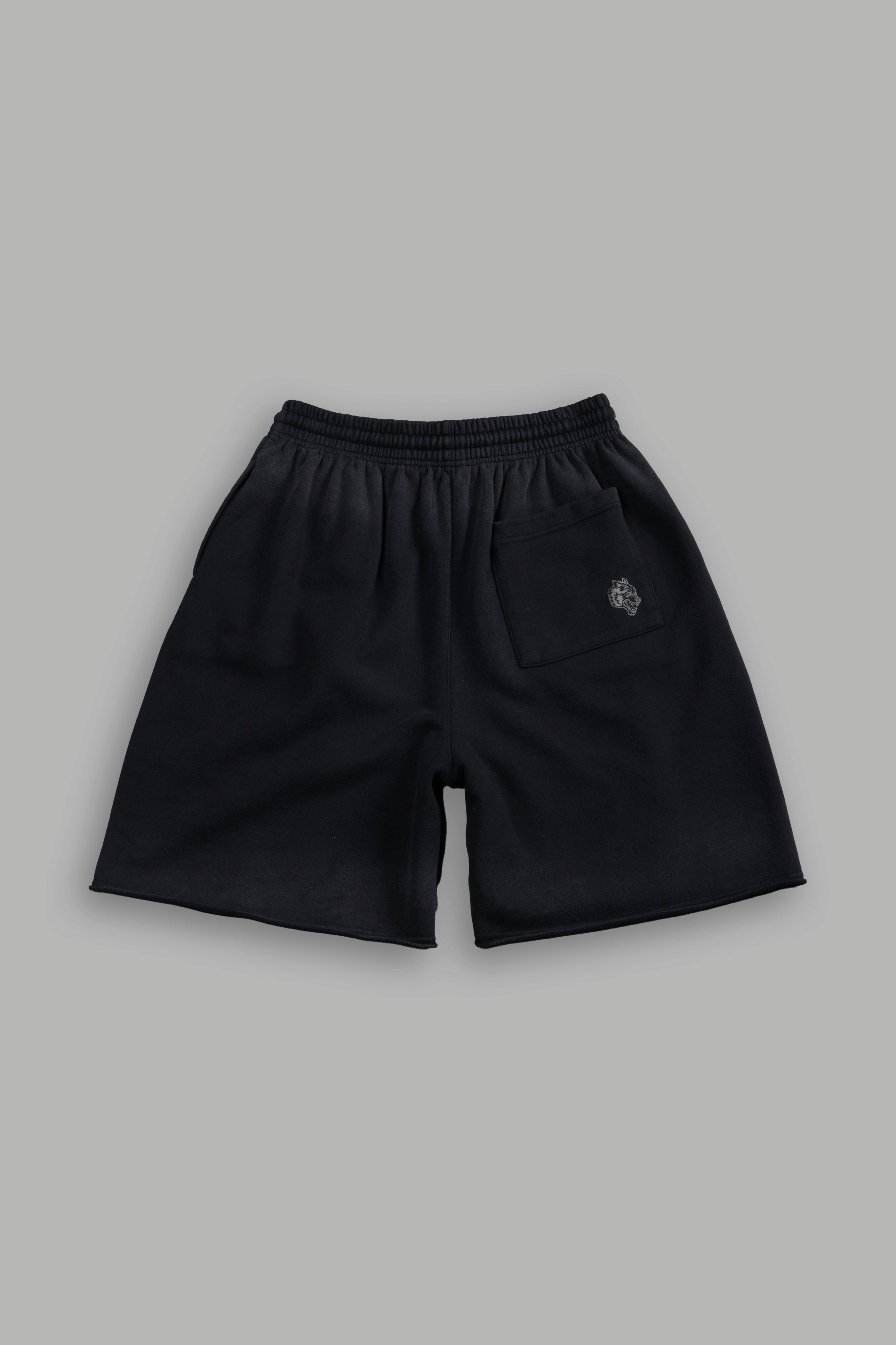 Darc Wandering Grunge Brock Sweat Shorts in Black Drift Wash