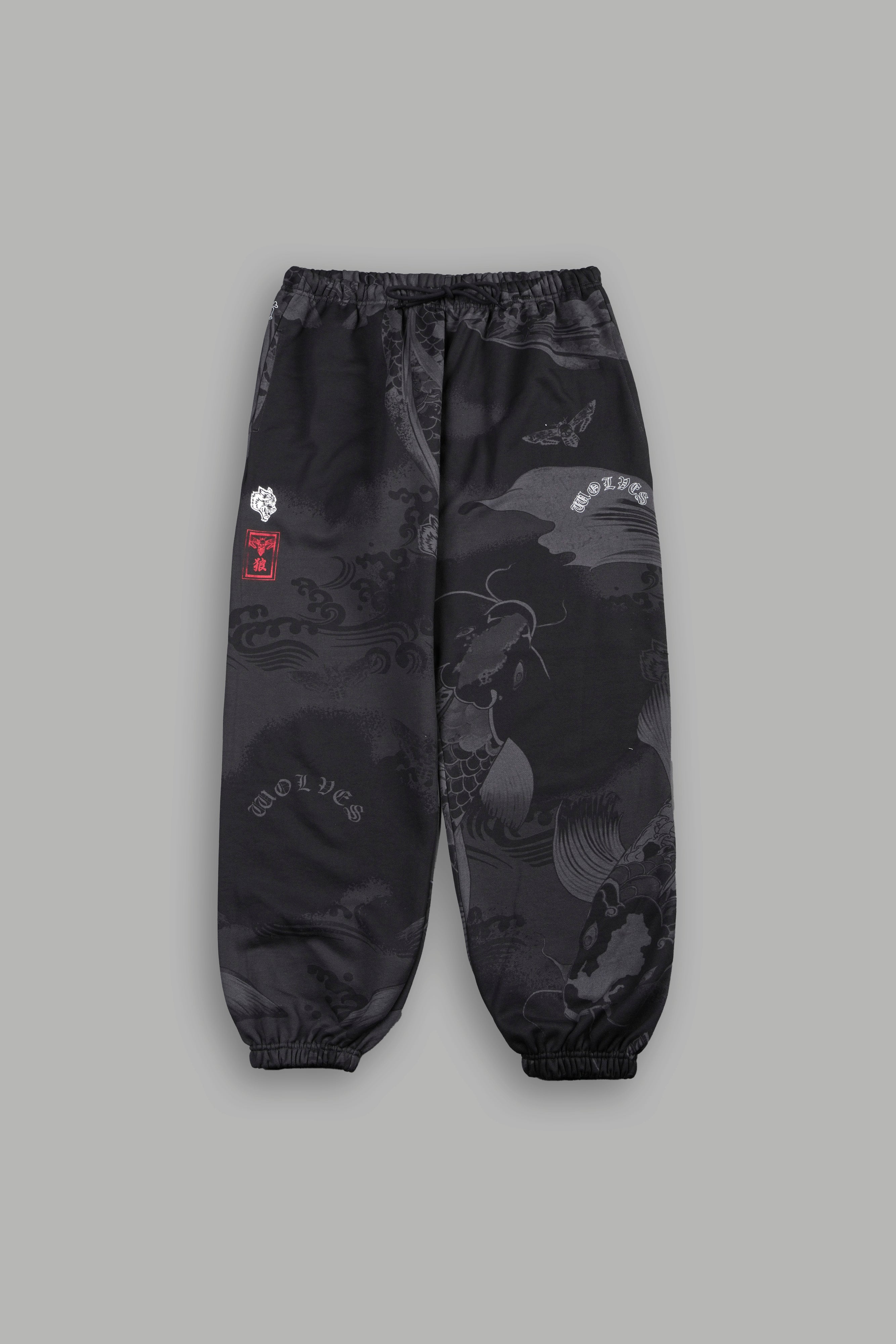 Darc Koi Lightweight Lounger Sweat Pants in Serenity Black