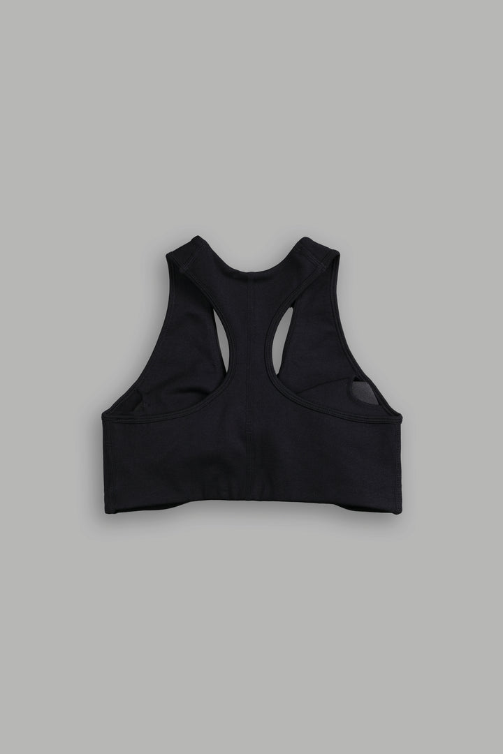 Single Wolf "Everson" Seamless Twist Bra in Black