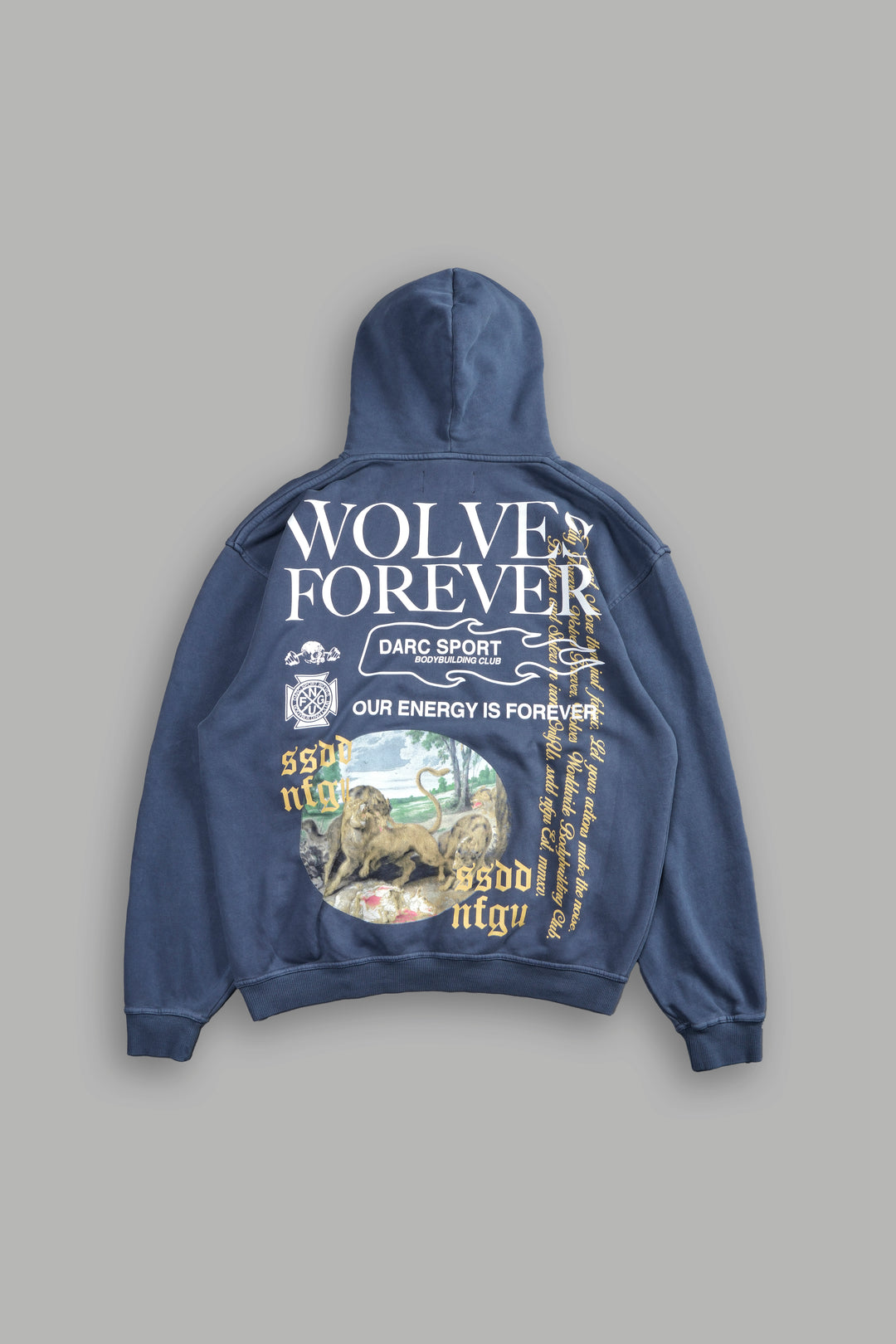 Three Wolves "Pierce" Hoodie in Darc Blue