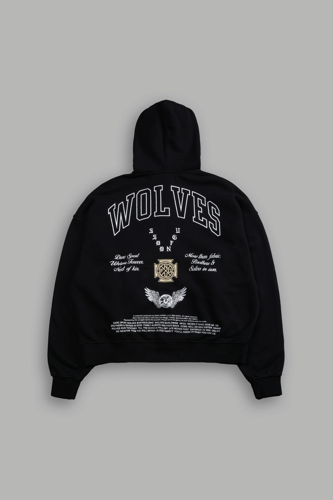 Our Lineage Darco Double Zip Hoodie in Black