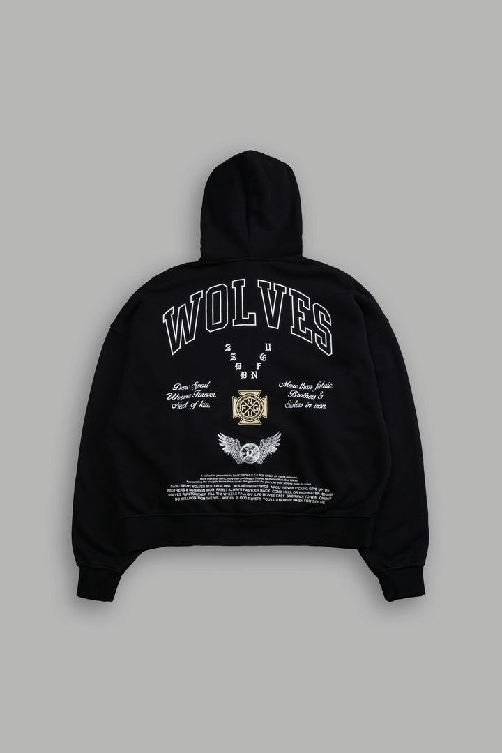 Our Lineage Darco Double Zip Hoodie in Black