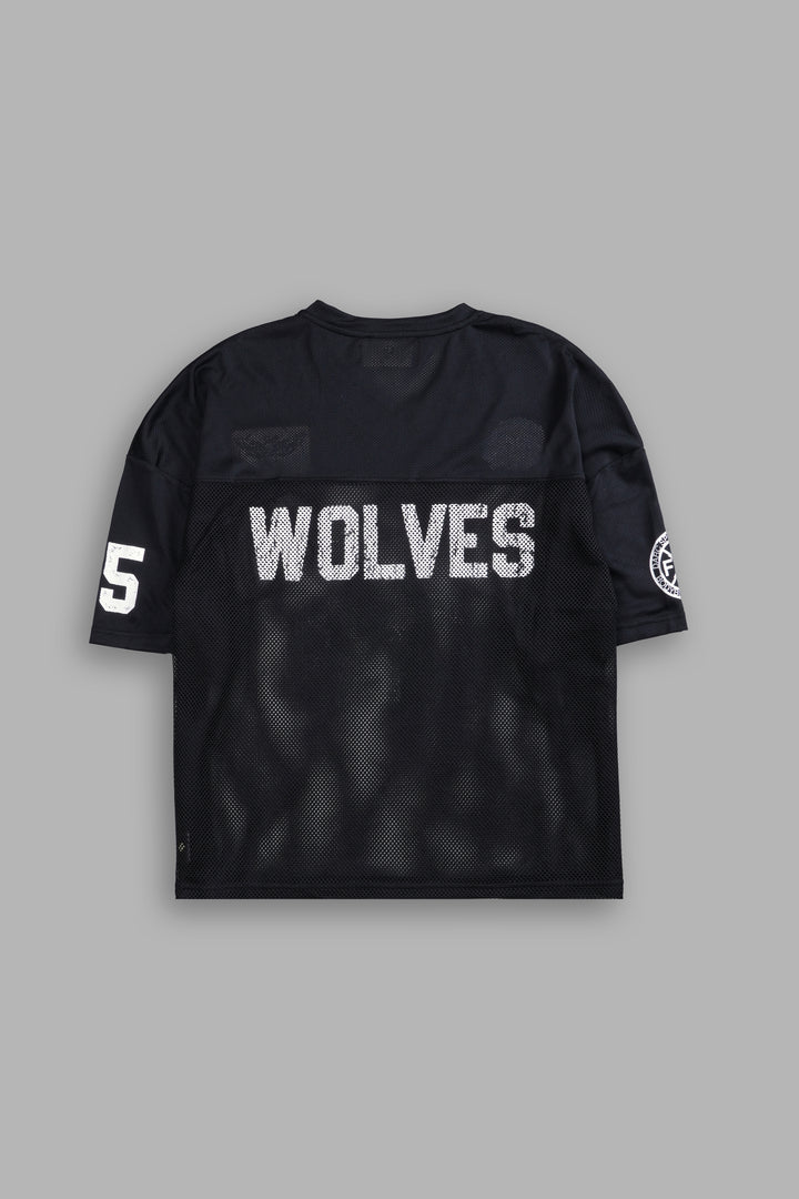 Wolves Forever Emmitt Football Jersey in Black