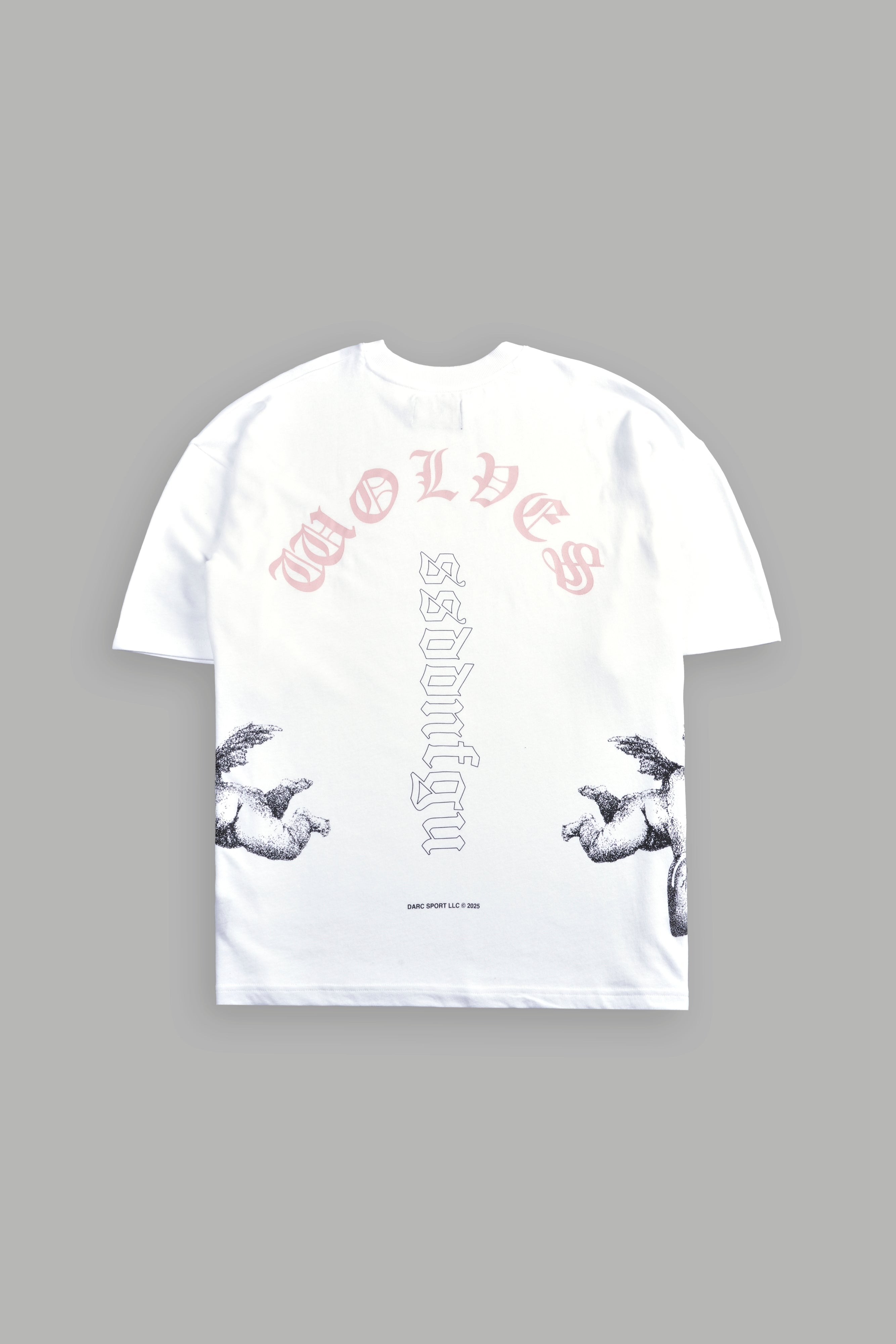 Won't Give Up "Premium" Oversized Tee in White