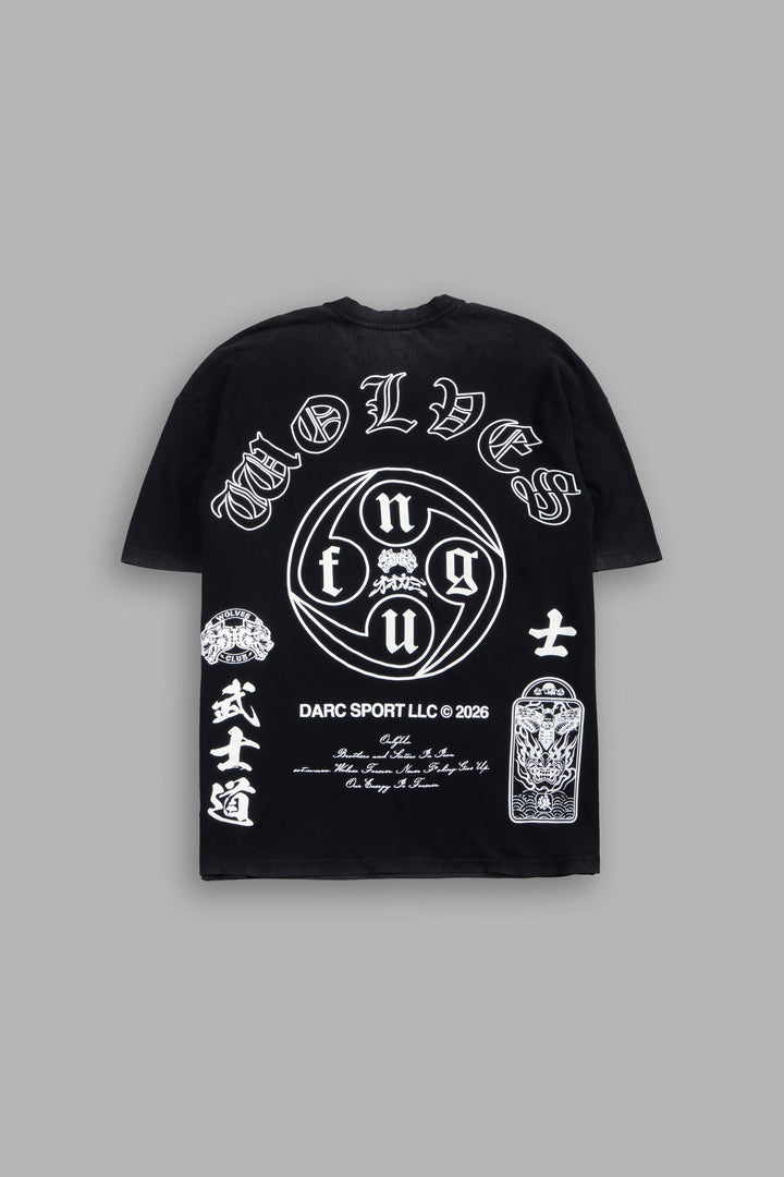 Kazoku Okami Premium Oversized Tee in Black