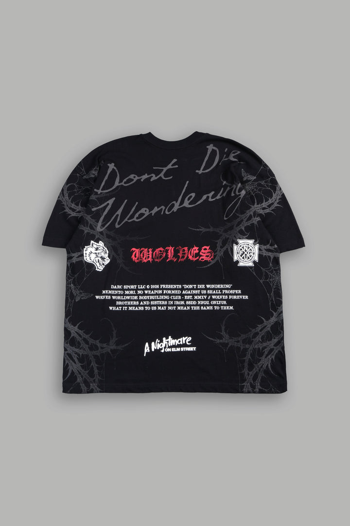 Dont Die Wondering Mystery Tee In Black