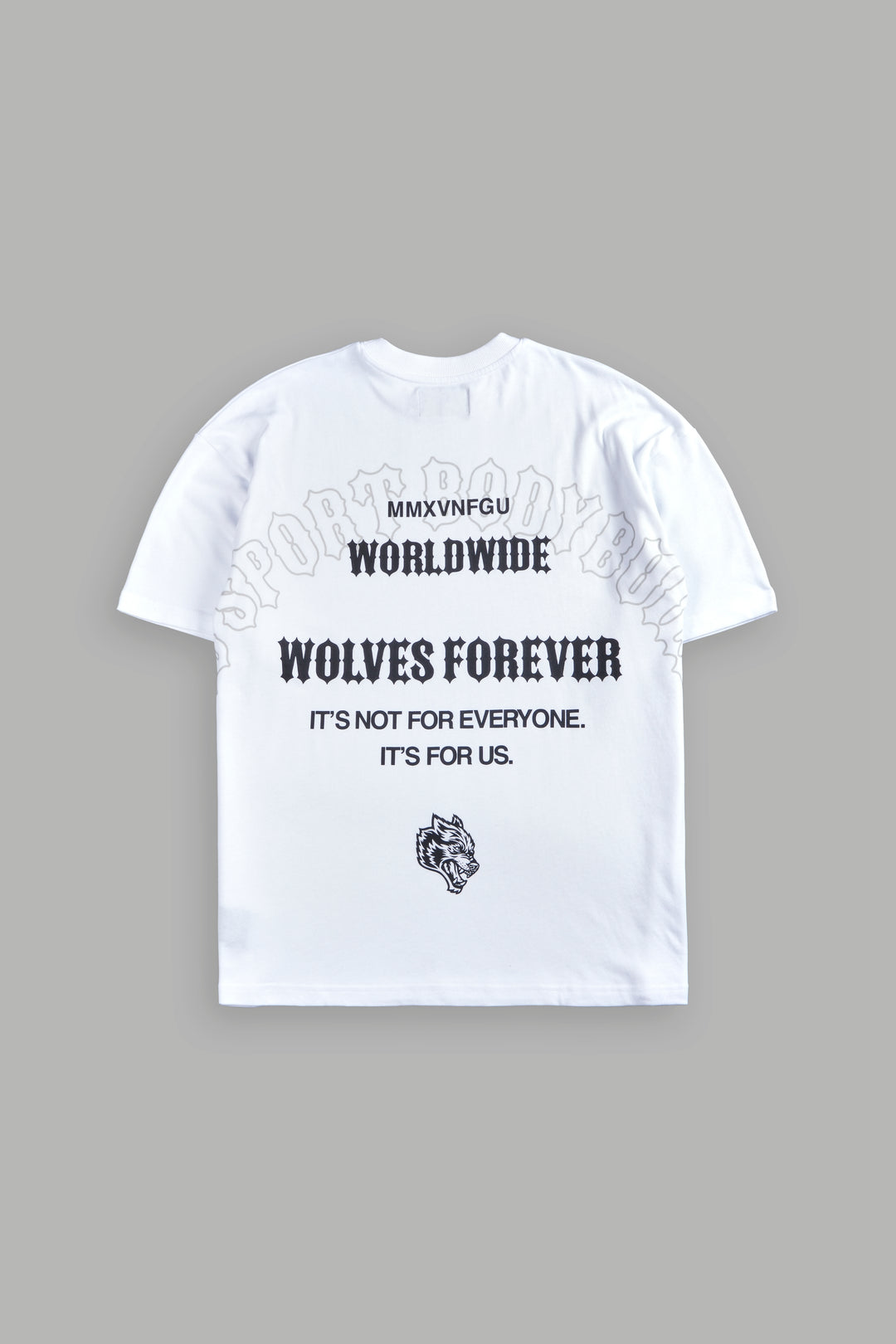 Iron Wolves "Premium" Oversized Tee in White