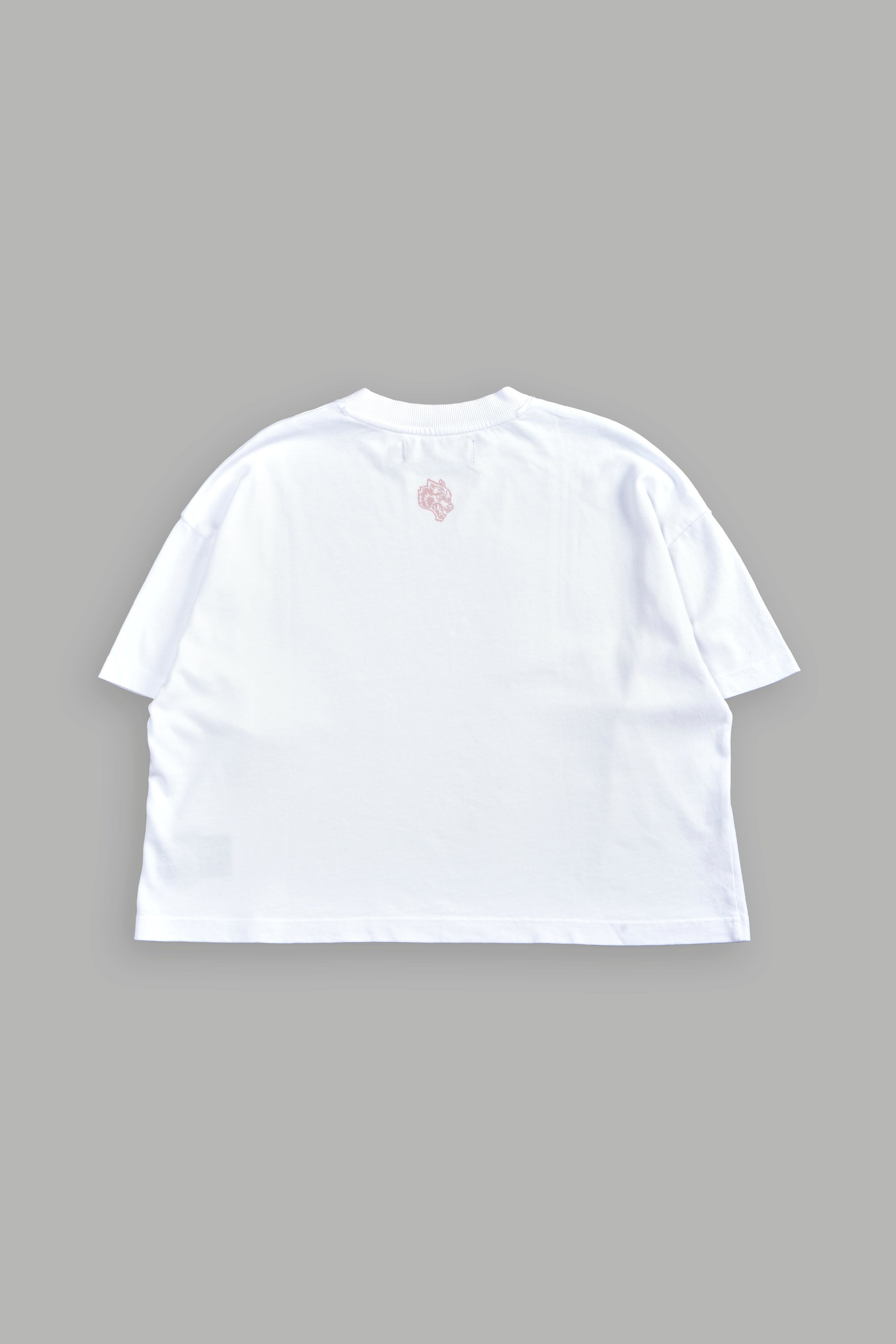 Del Amor Ultrawide "Premium" Crop Tee in White