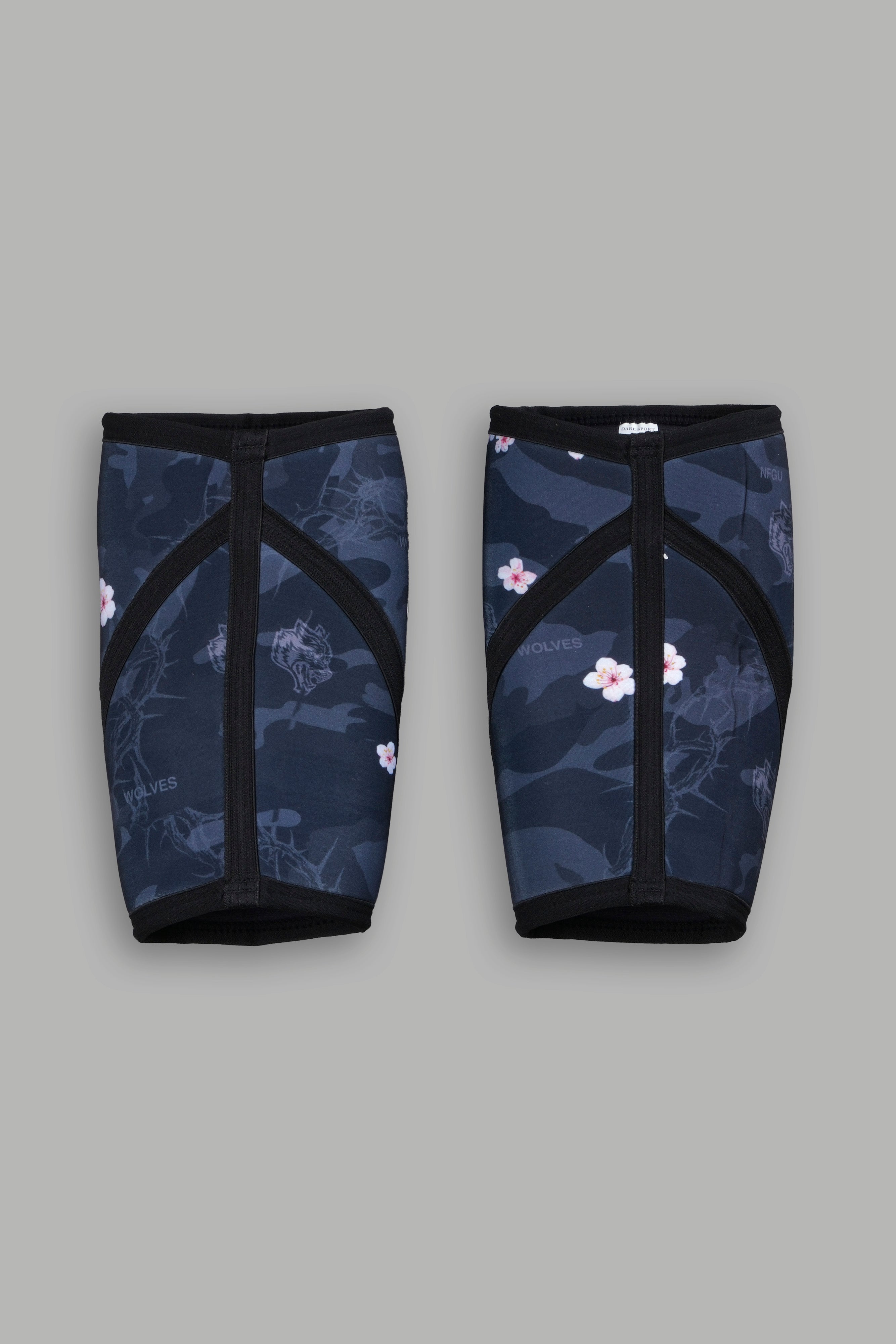 Warrior In The Garden Print Knee Sleeves in Warrior In A Garden Black Camo