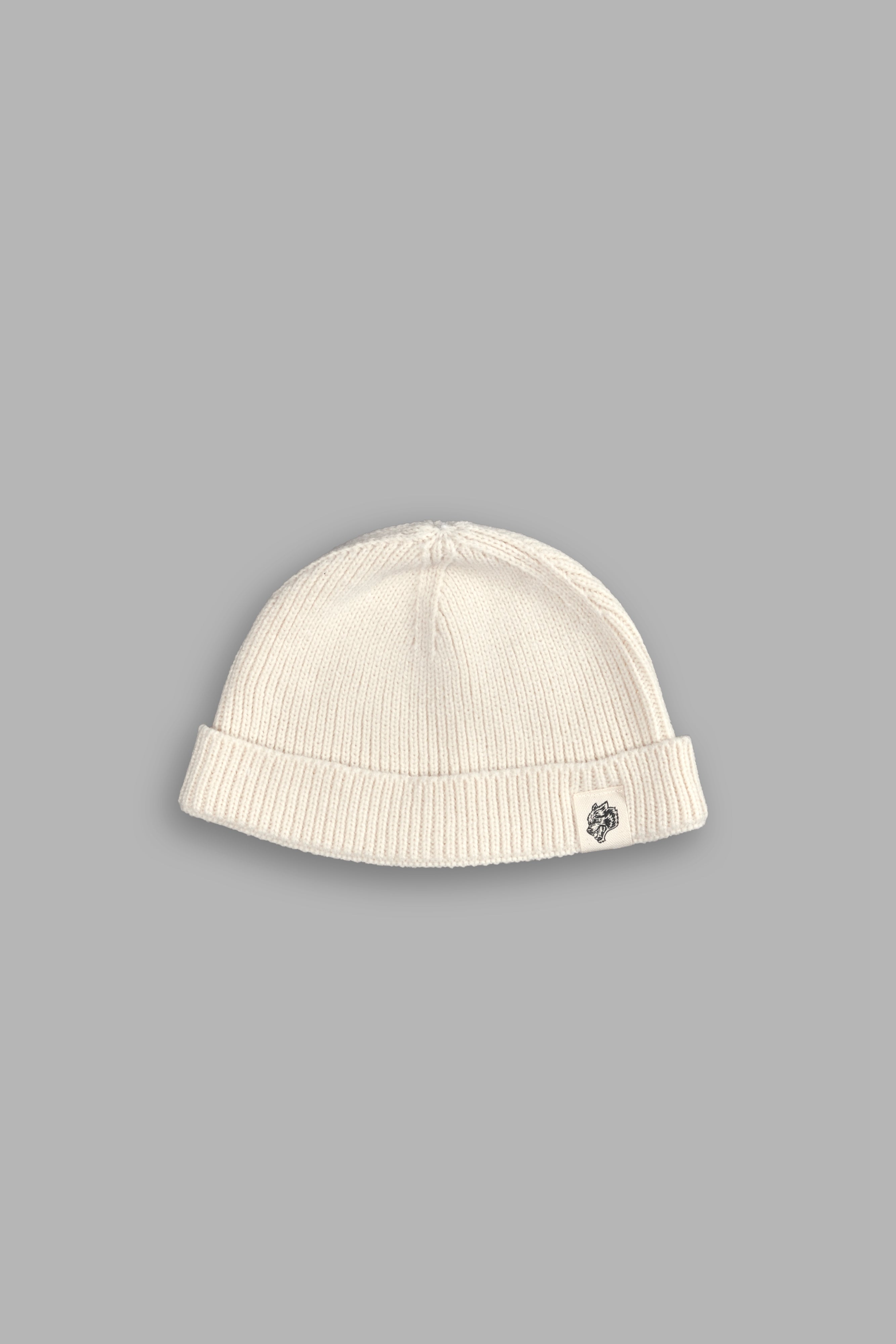 Wolf Patch V2 Beanie in Cream