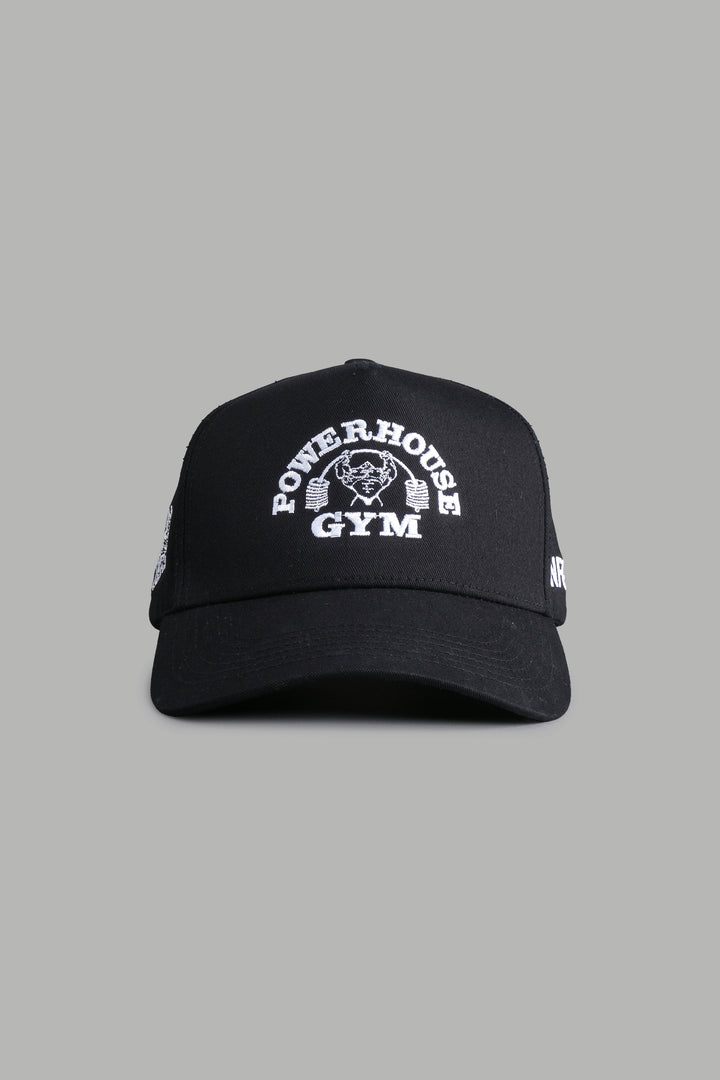 Powerhouse Of The Wolves 5 Panel Hat in Black