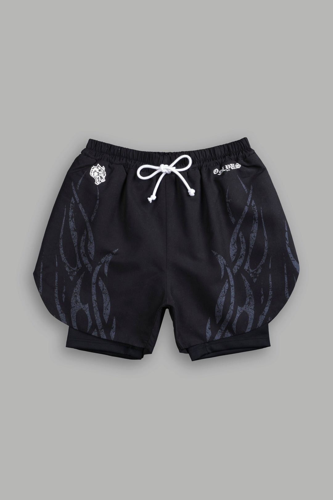 Finite Flame Phantom Compression Shorts in Black