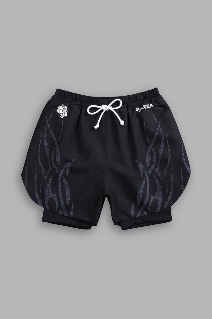 Finite Flame Phantom Compression Shorts in Black