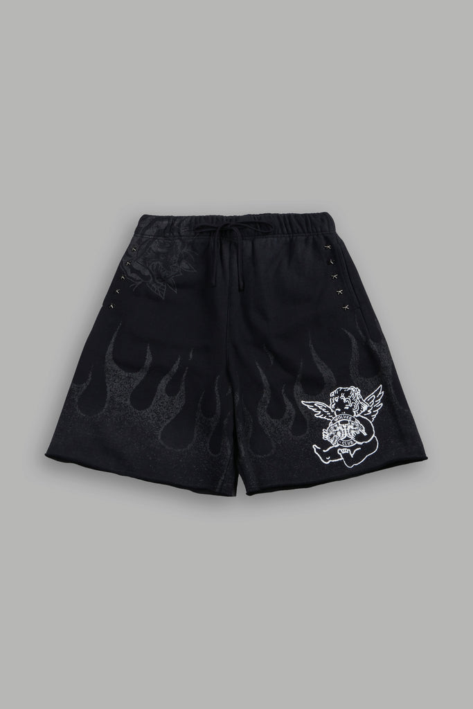 Wolves Club Cherub Inferno Grunge Oversized Raw Hem Post Lounge