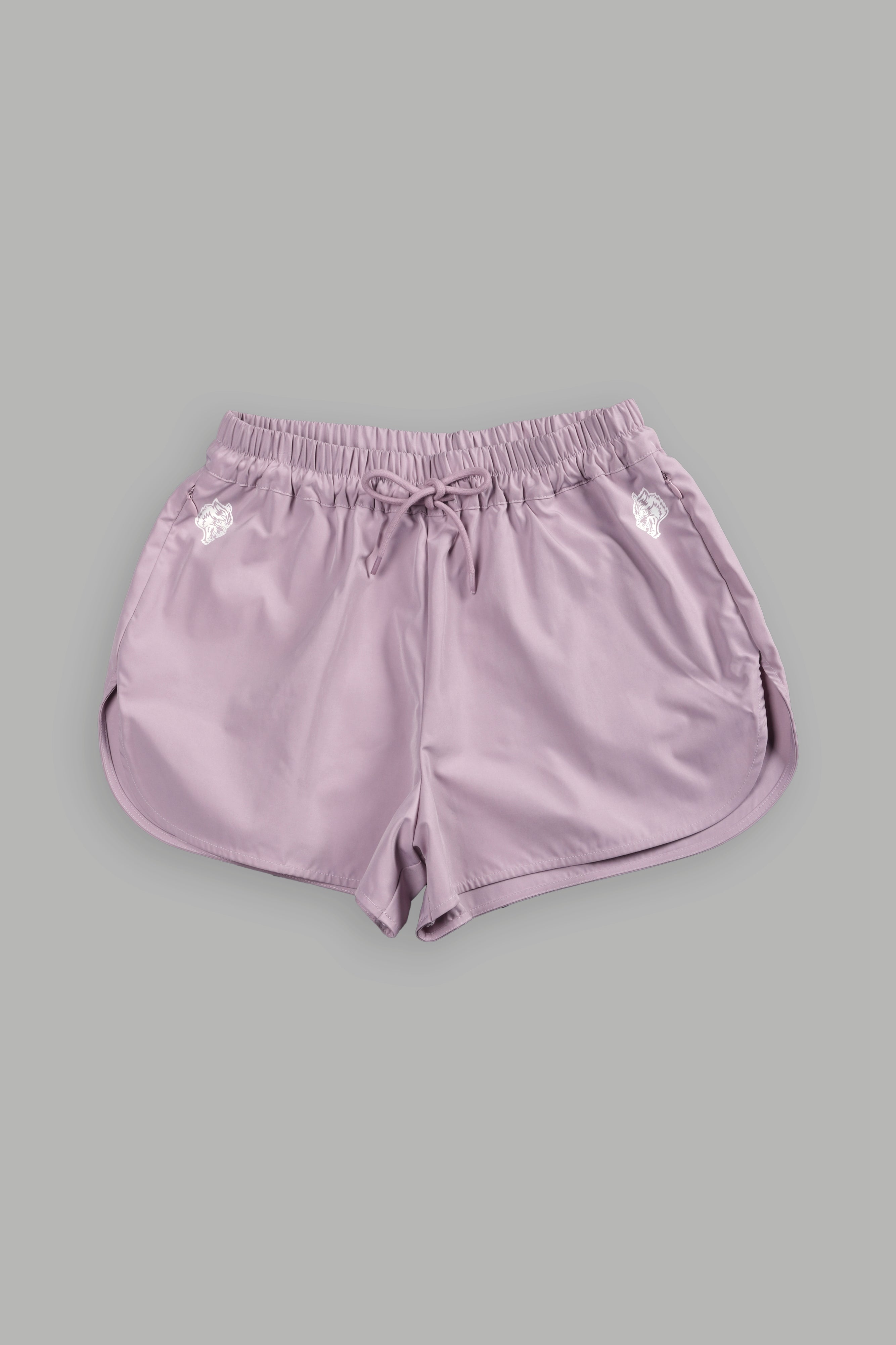 Dual Wolf Nadia Track Shorts in Purple Smoke