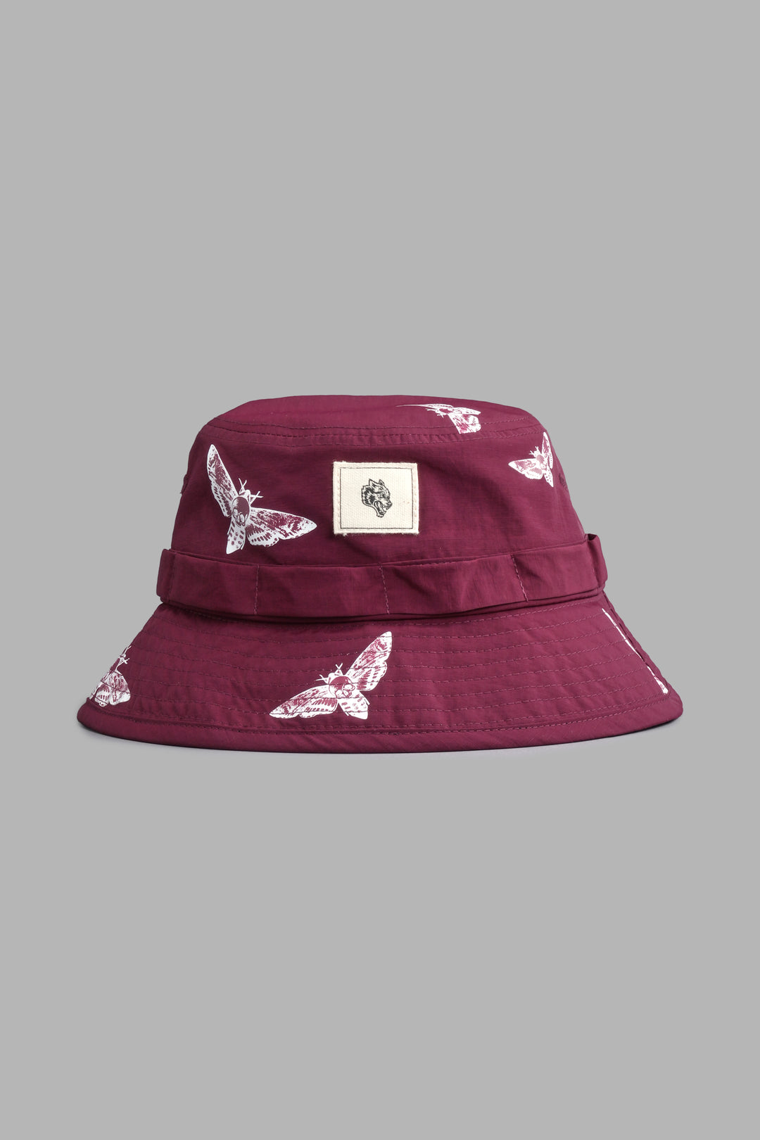 Death Moth Boonie Bucket Hat in Maroon