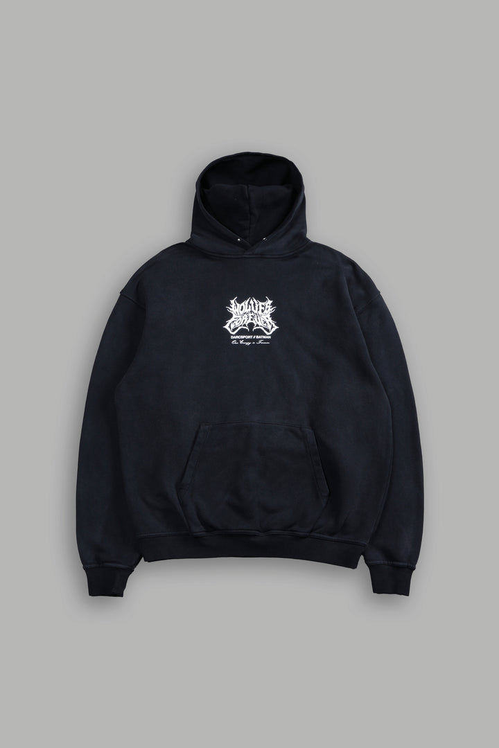 Born in the Shadows "Pierce" Hoodie in Black Drift Wash