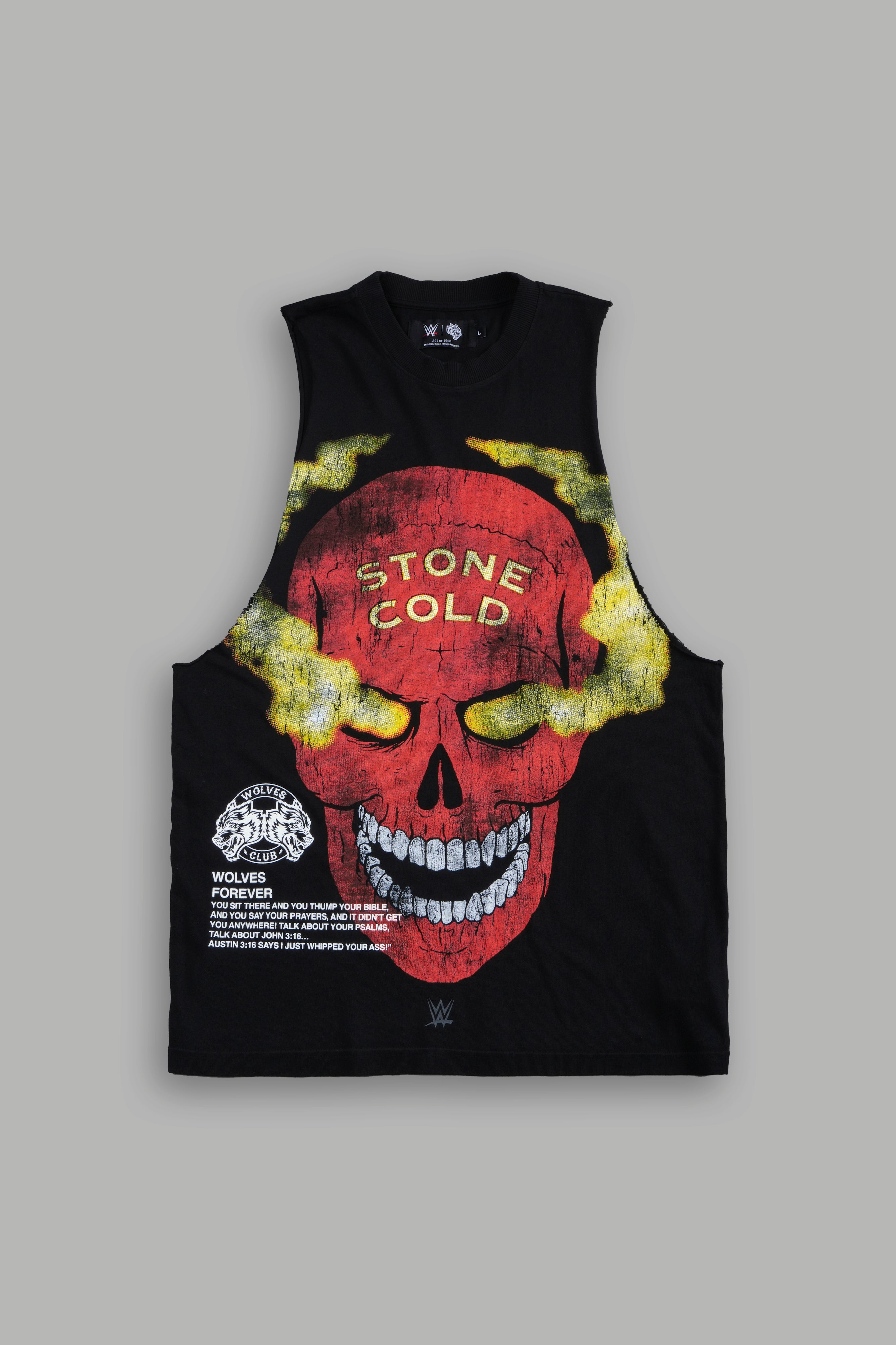 Stone Cold "Tommy" Muscle Tee in Black/Red