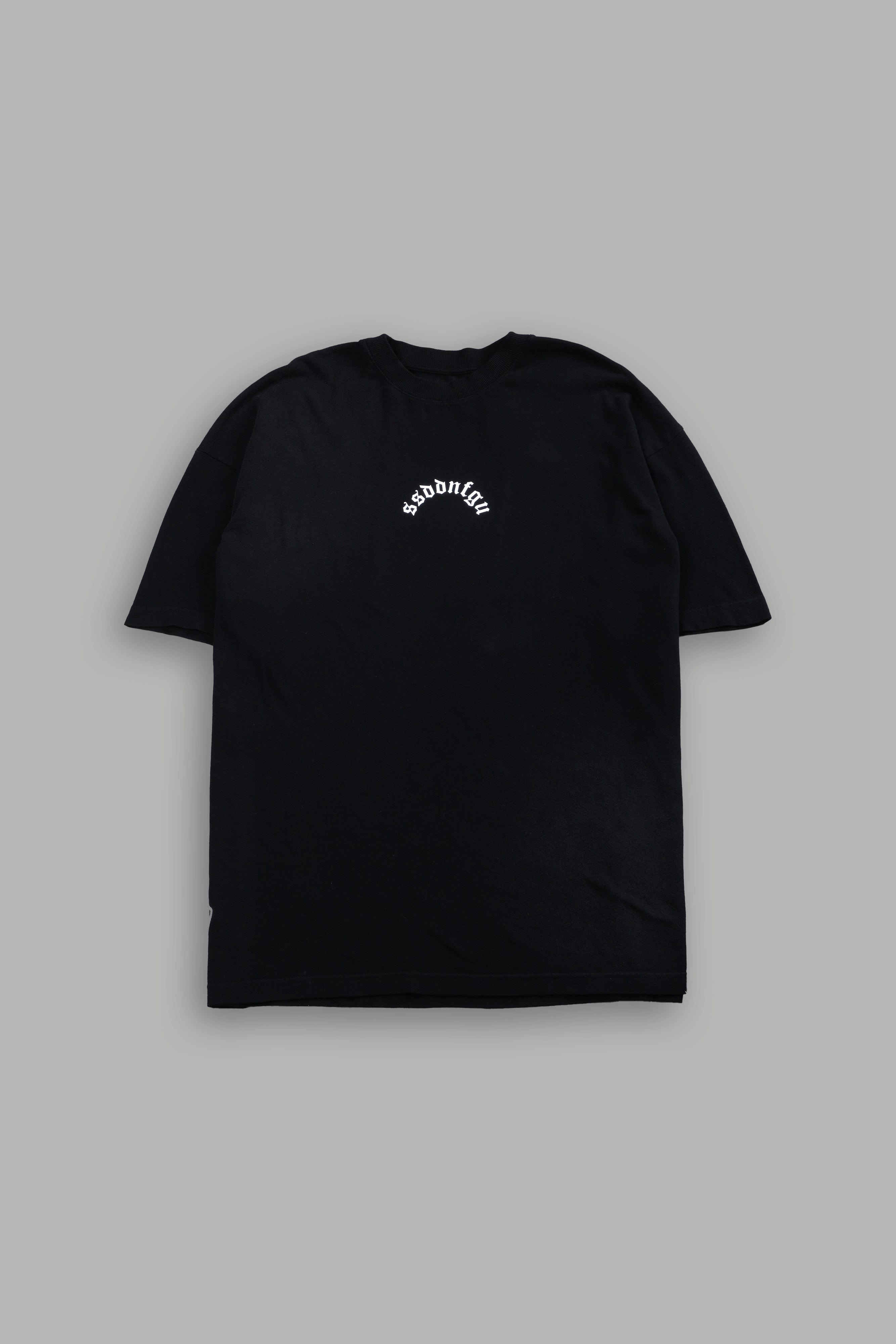 Our Sacrifice Premium Oversized Tee in Black Sun Fade