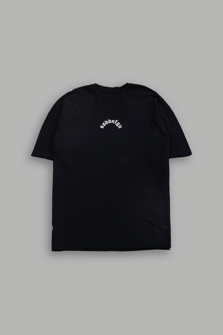 Our Sacrifice Premium Oversized Tee in Black Sun Fade