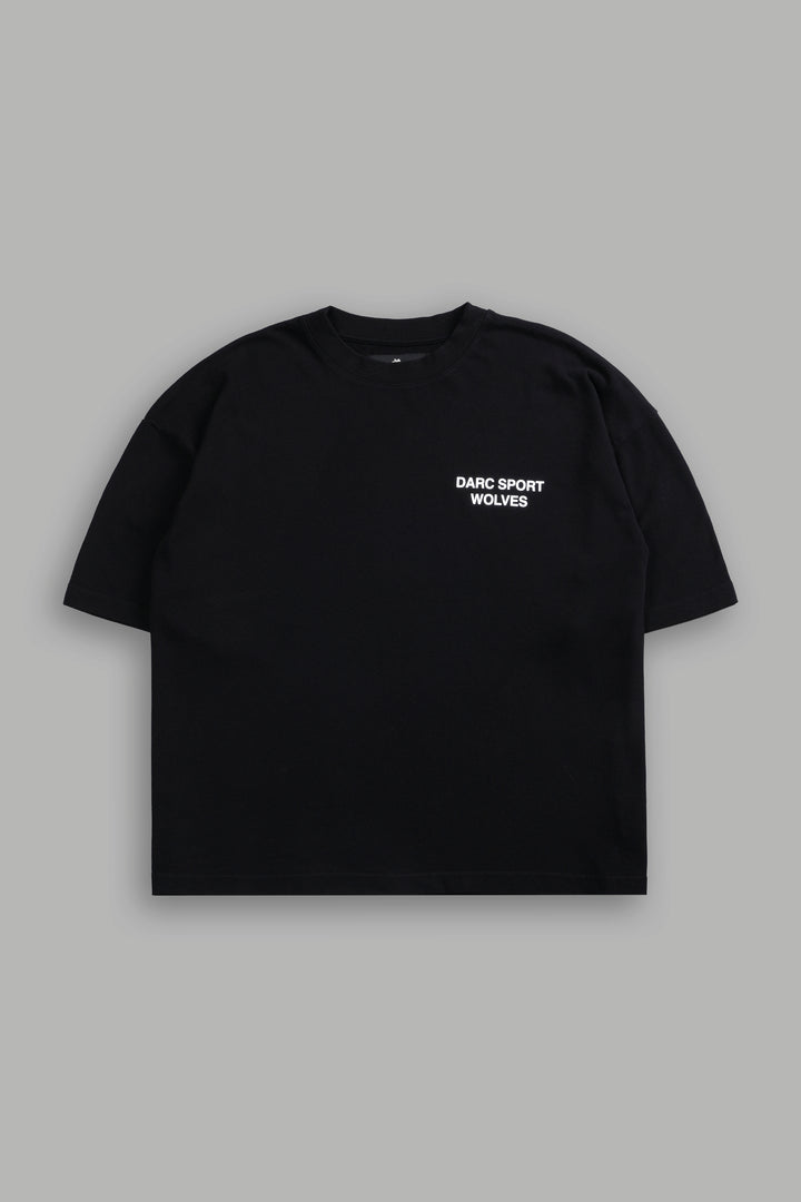 Darc Sport Wolves Blossom "Premium" Box Cut Tee in Black