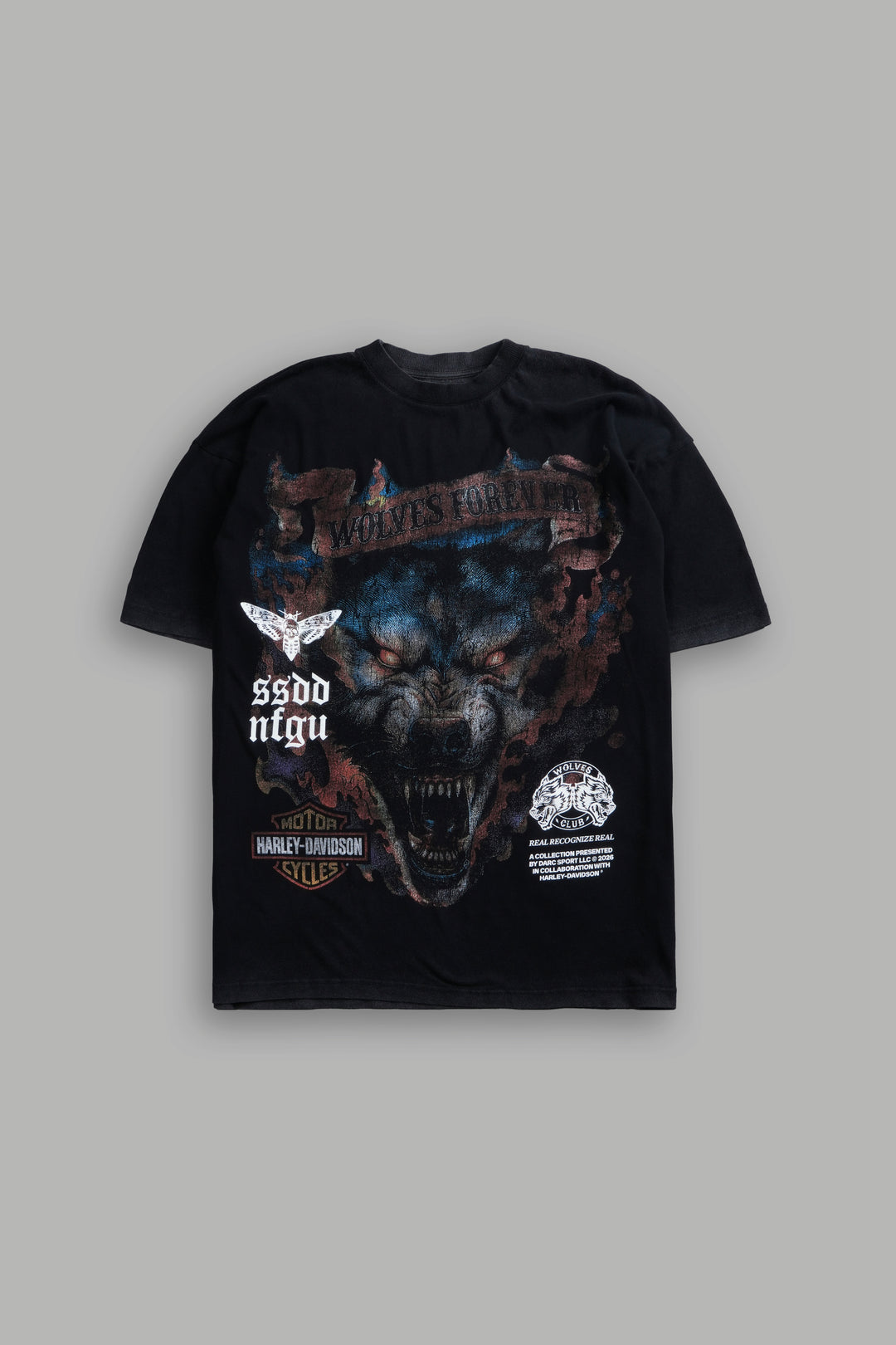 Inferno Wolf "Premium" Oversized Tee in Black