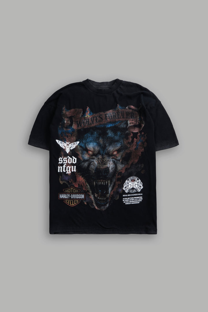 Inferno Wolf "Premium" Oversized Tee in Black