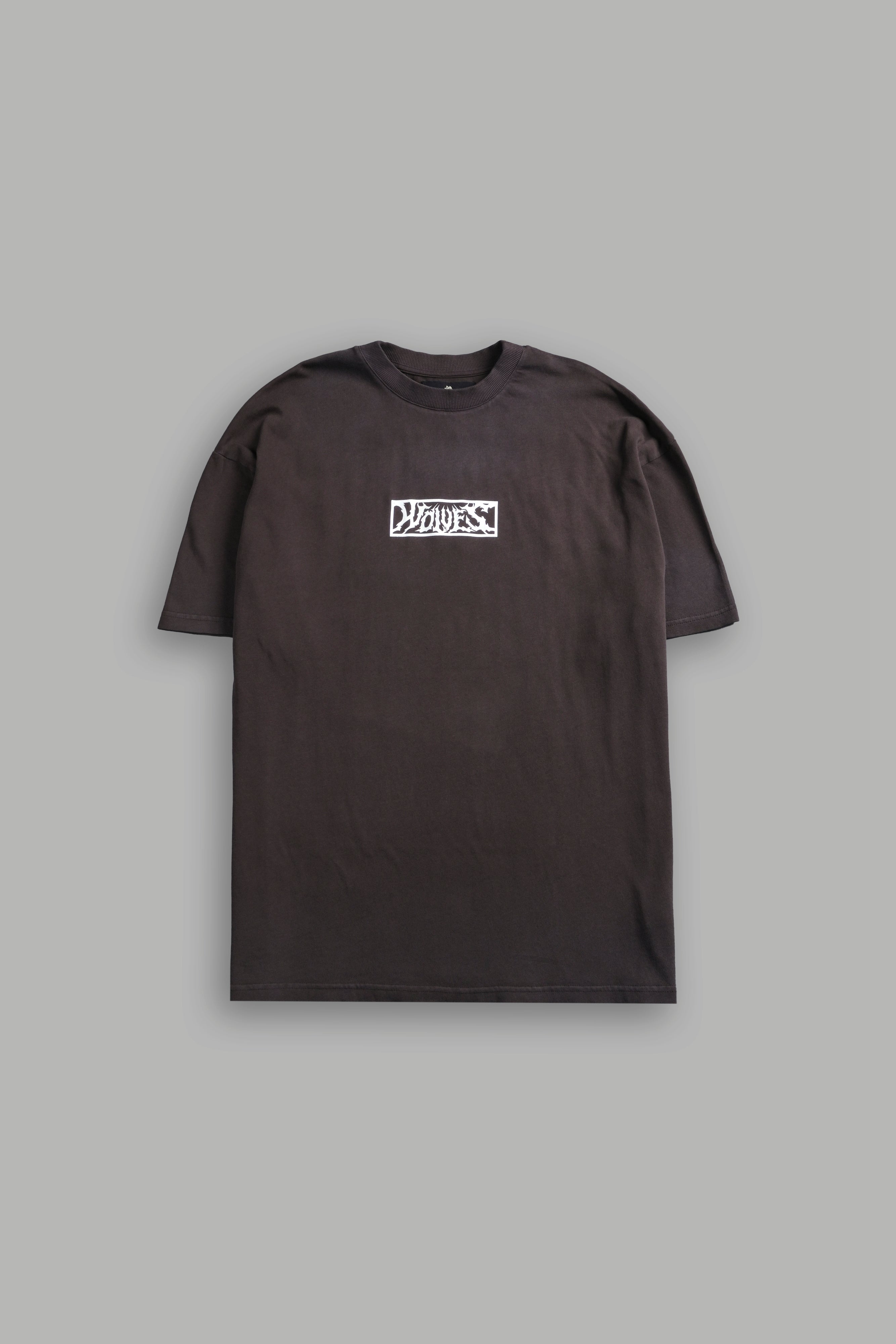 Skull Flower "Premium" Oversized Tee in Darc Brown Drift Wash