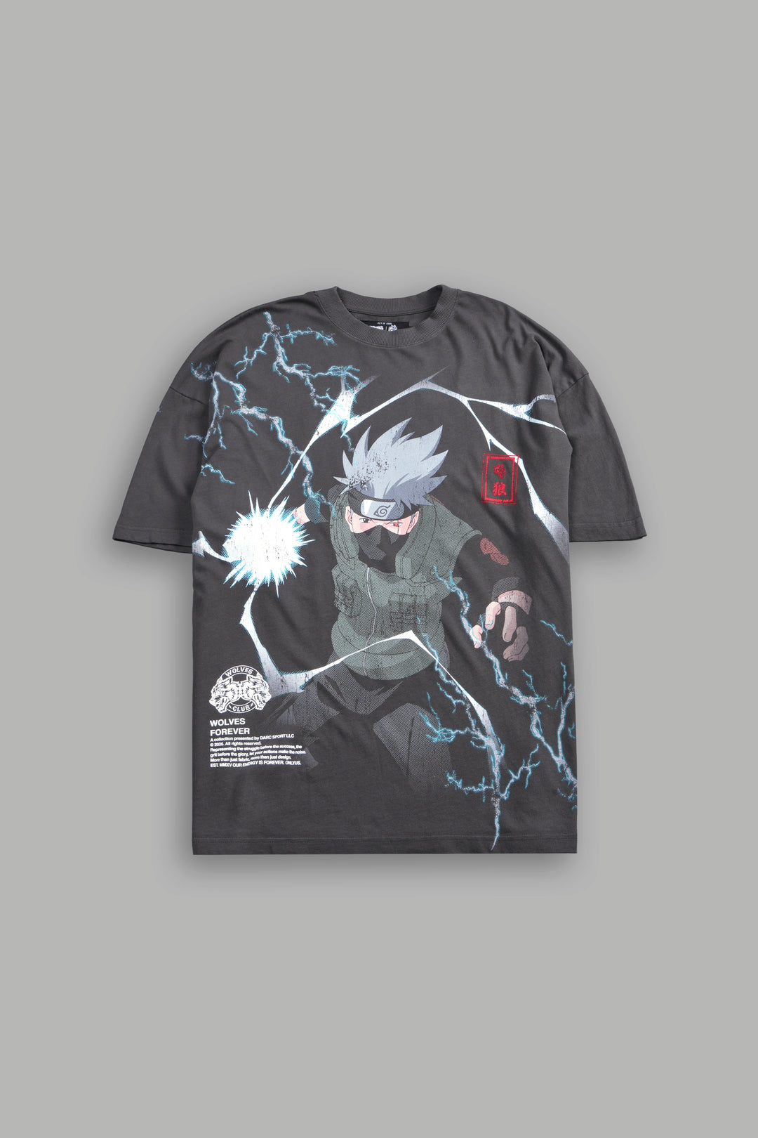 Shinobi Premium Oversized Tee in Wolf Gray
