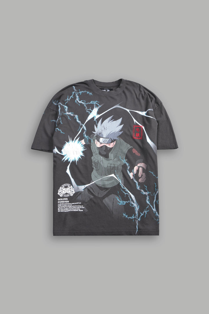 Shinobi Premium Oversized Tee in Wolf Gray