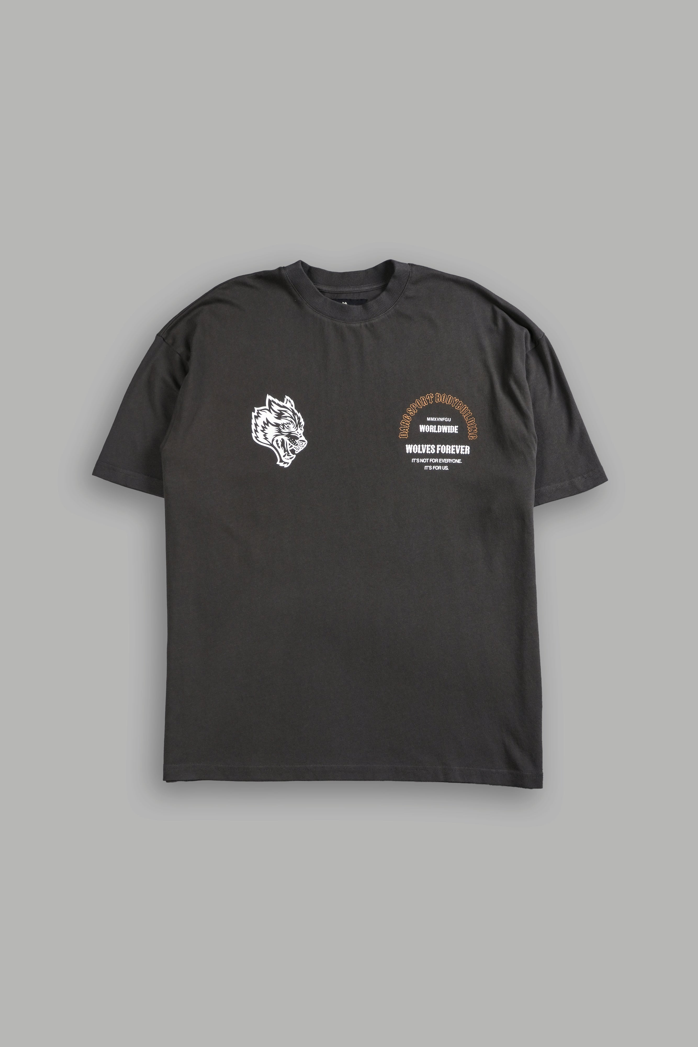 Iron Wolves "Premium" Oversized Tee in Wolf Gray