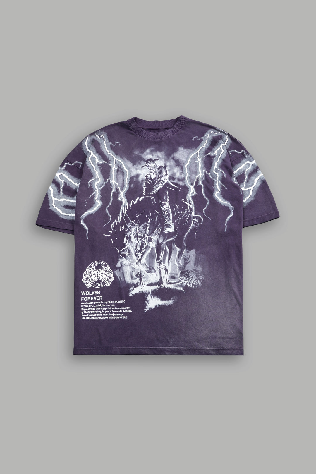 The Last Ride "Premium" Oversized Tee in Phantom Purple Sun Fade