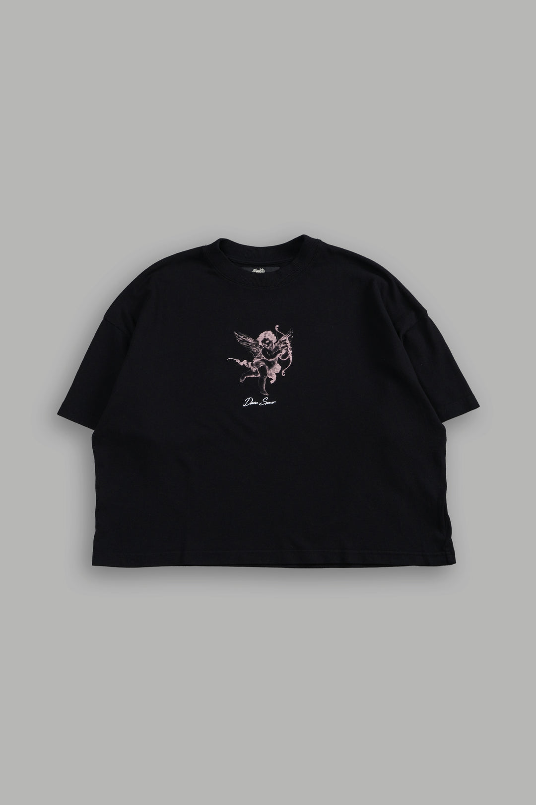 Cherub and the Skull "Premium" (Cropped) Tee in Black