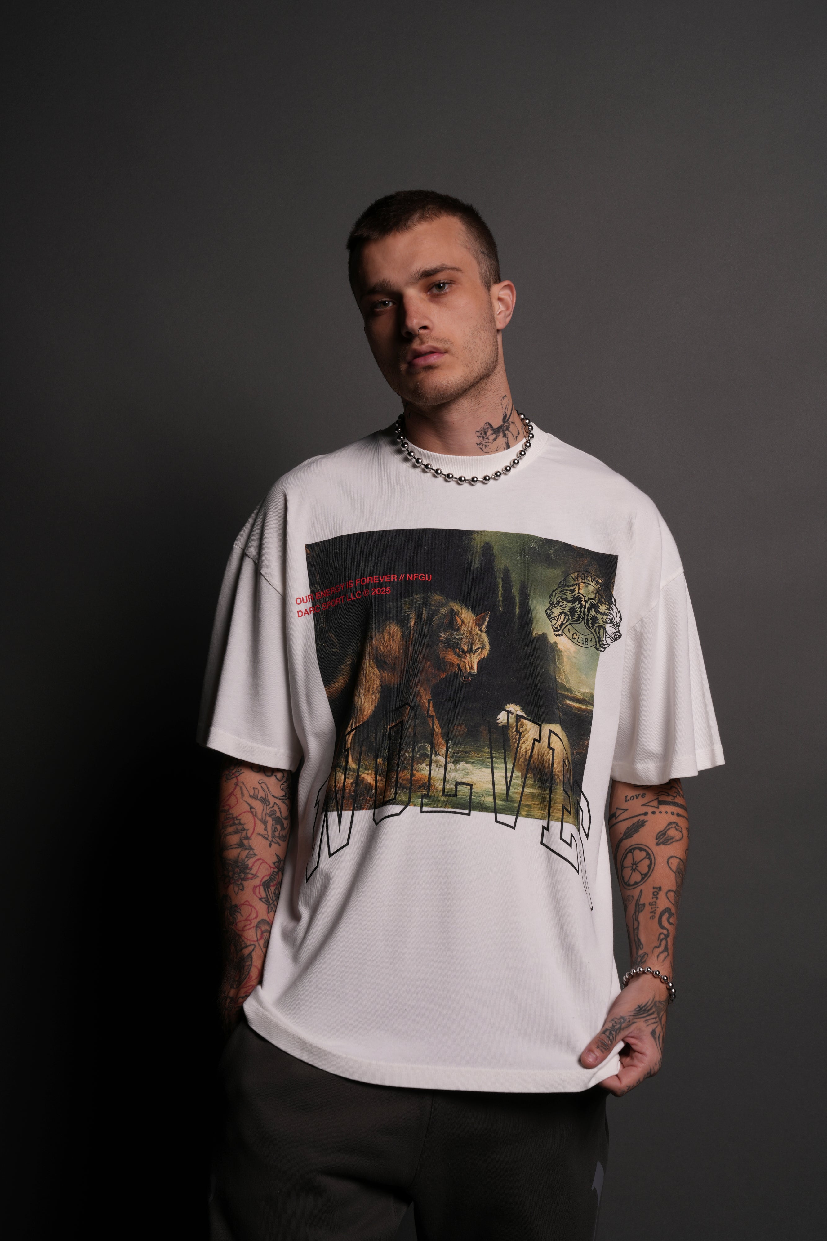 Don't Sleep "Premium" Oversized Tee in Cream