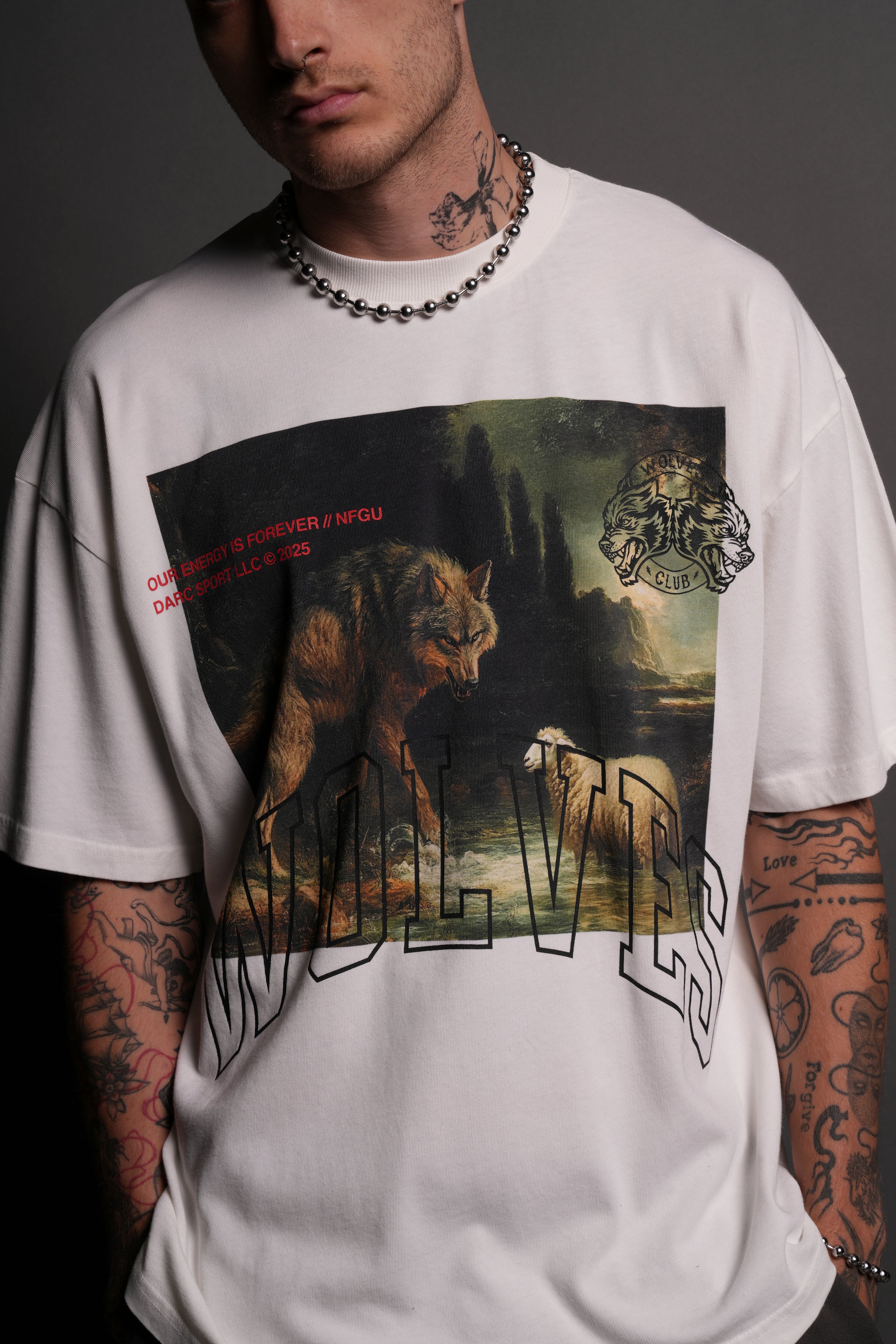 Don't Sleep "Premium" Oversized Tee in Cream