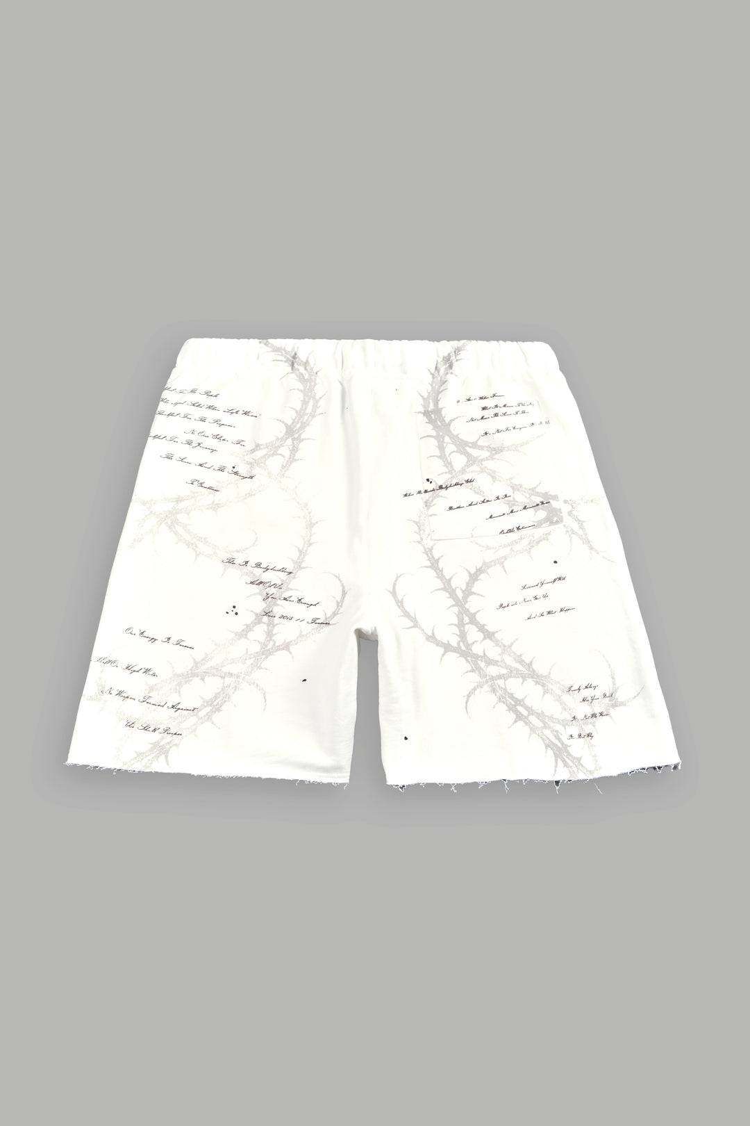 Thorns Frvr Grunge Oversized Raw Hem Post Lounge Sweat Shorts In Cream