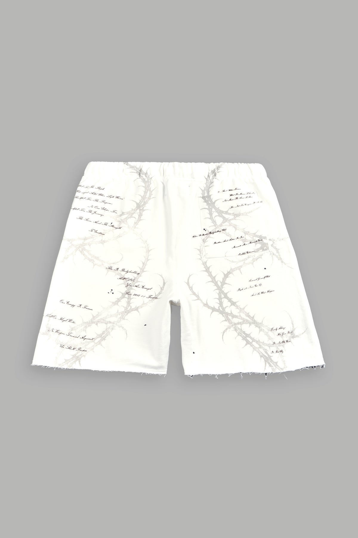 Thorns Frvr Grunge Oversized Raw Hem Post Lounge Sweat Shorts In Cream
