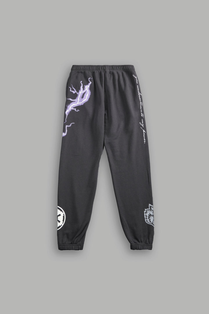 Ride The Lightning Post Lounge Sweats in Wolf Gray