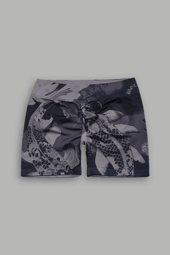 Darc Koi Harlow Soft Seamless Shorts in Serenity Black